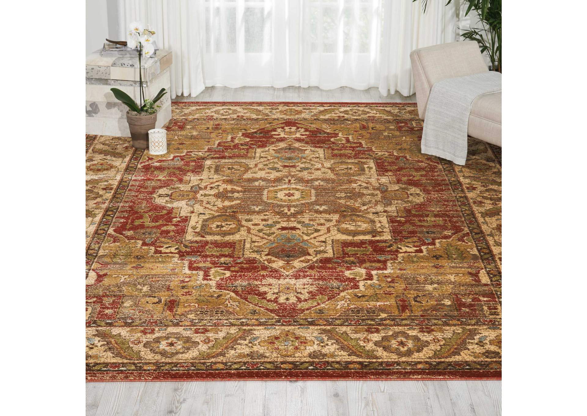 Nourison Delano DEL05 Red 8'x11' Rug,Nourison