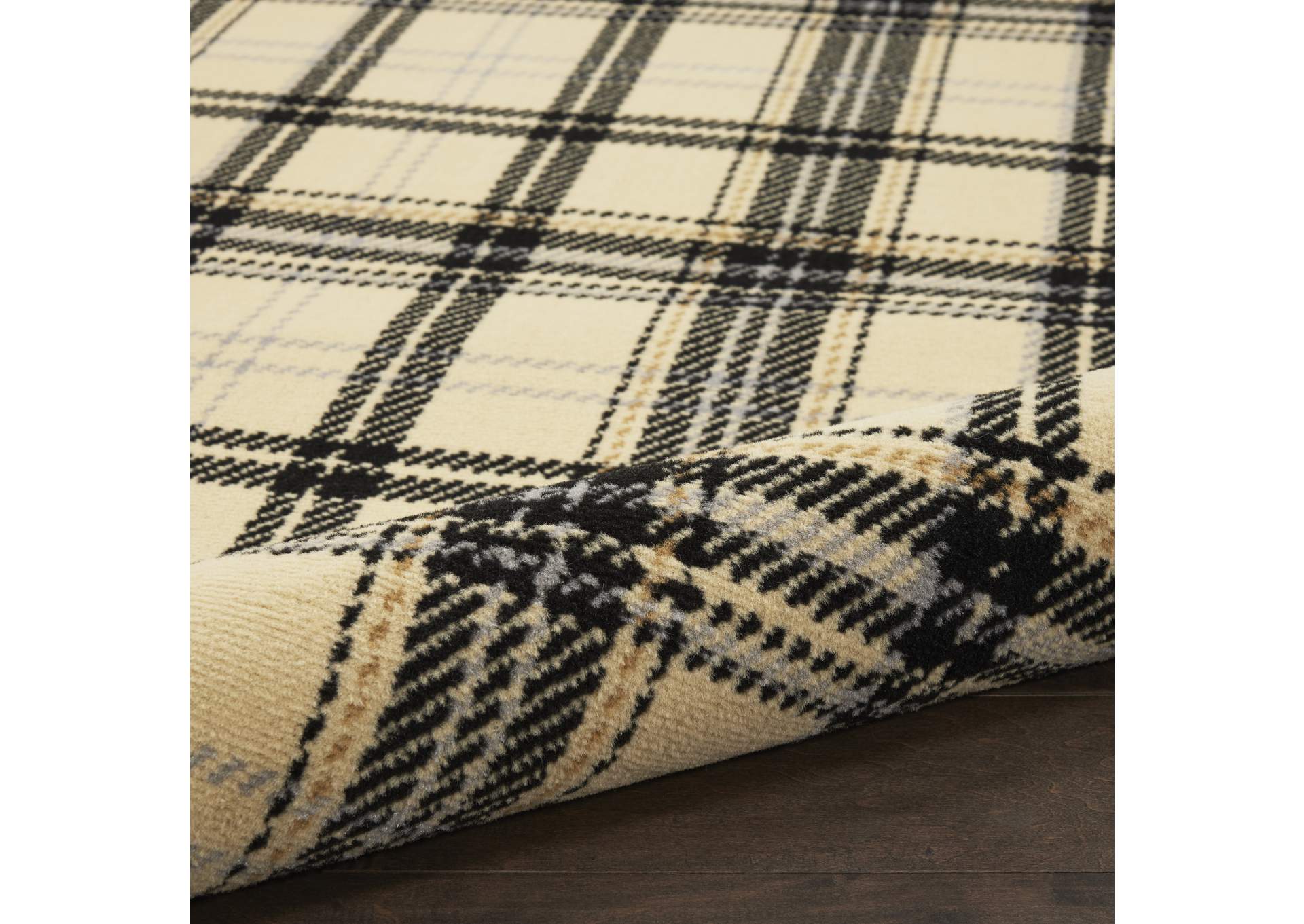 Nourison Grafix GRF03 Black and White 4'x6' Area Rug,Nourison