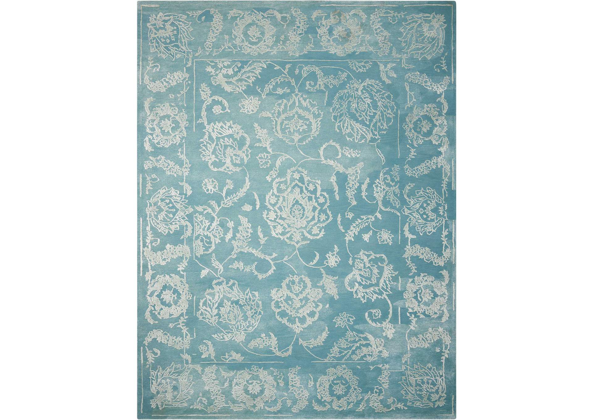 Nourison Opaline OPA12 Blue 8'x10' Large Rug,Nourison