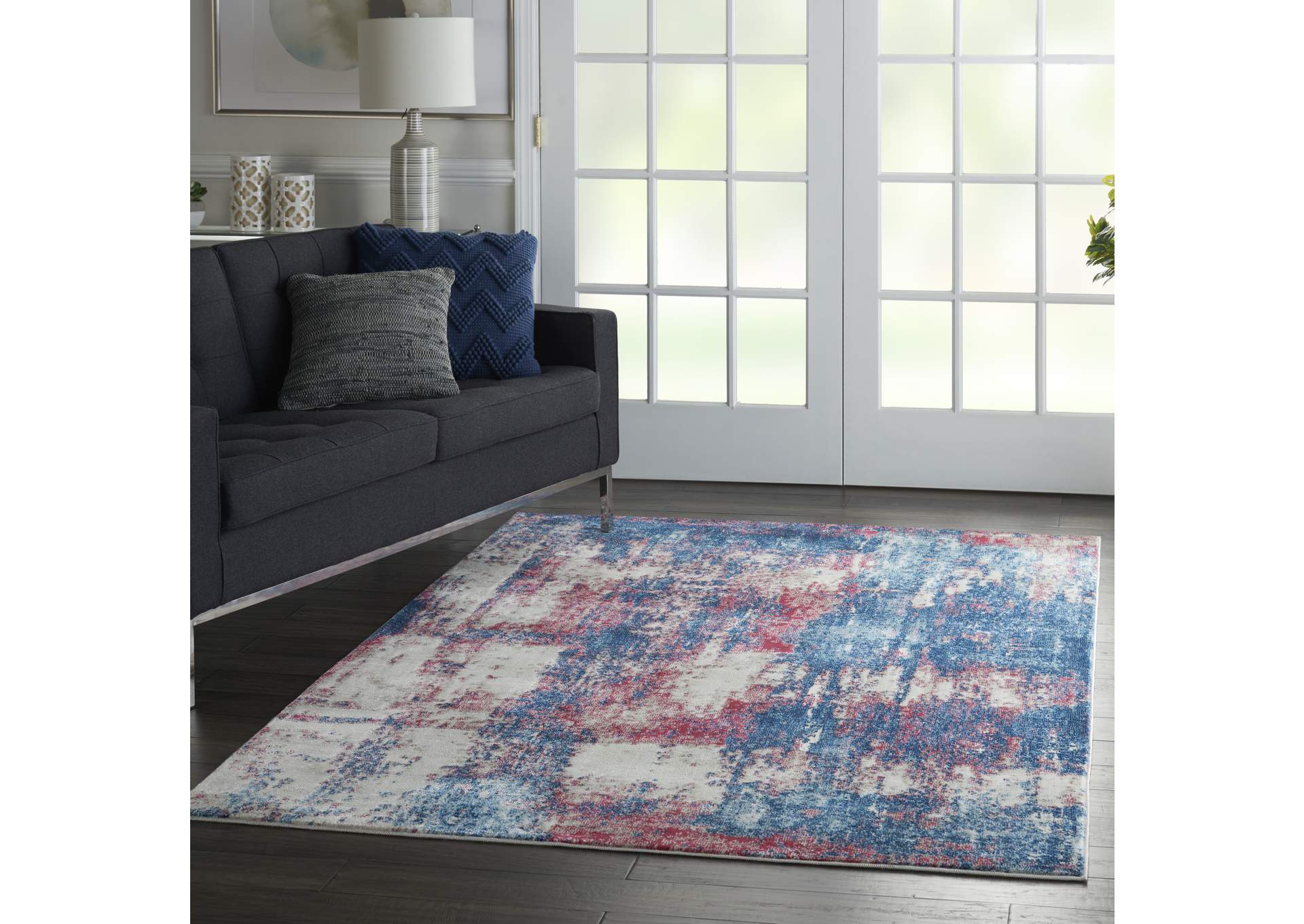 Nourison Etchings 5'3" x 7'3" Multicolor Painterly Area Rug,Nourison
