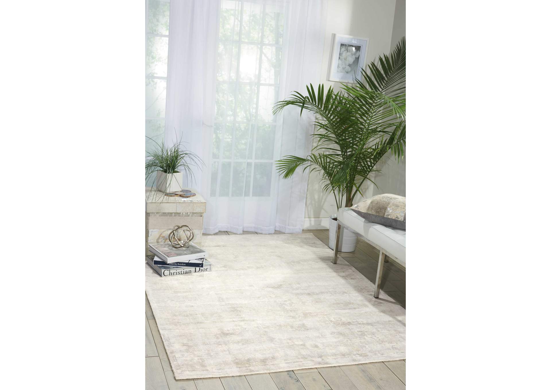 kathy ireland Home Desert Skies DSK02 Light Grey 8'x11' Oversized Rug,Nourison