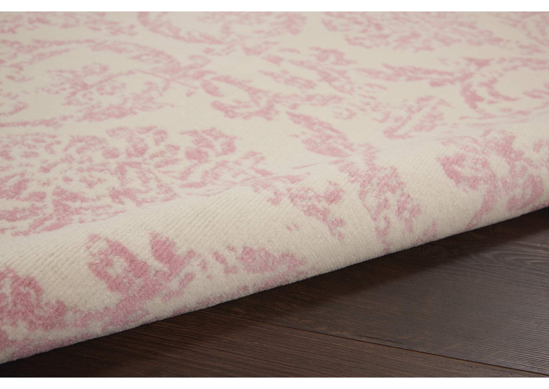 Nourison Jubilant 3'x5' White and Pink Area Rug,Nourison