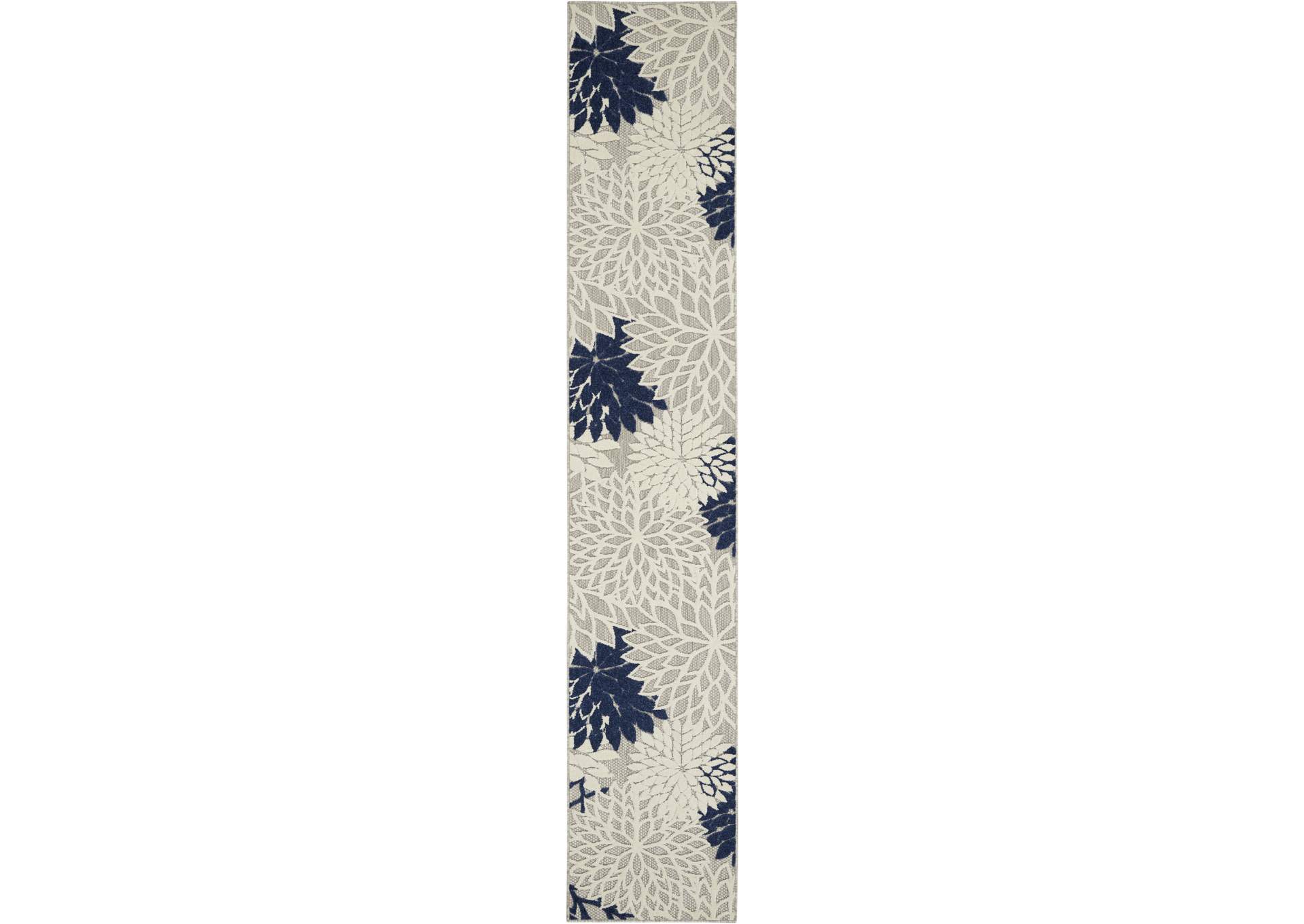 Nourison Aloha 2'x10' Ivory Navy Area Rug,Nourison