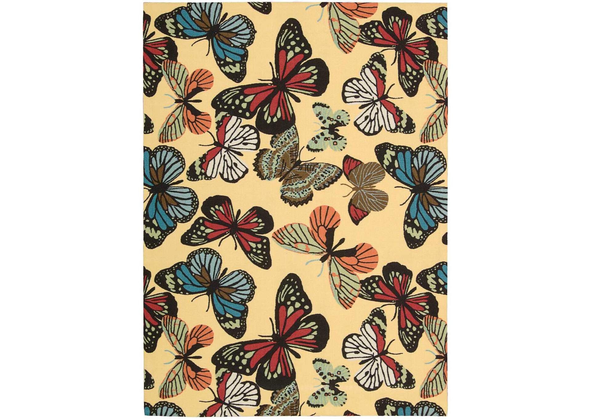 Nourison Home & Garden RS018 Yellow 5'x8' Area Rug,Nourison