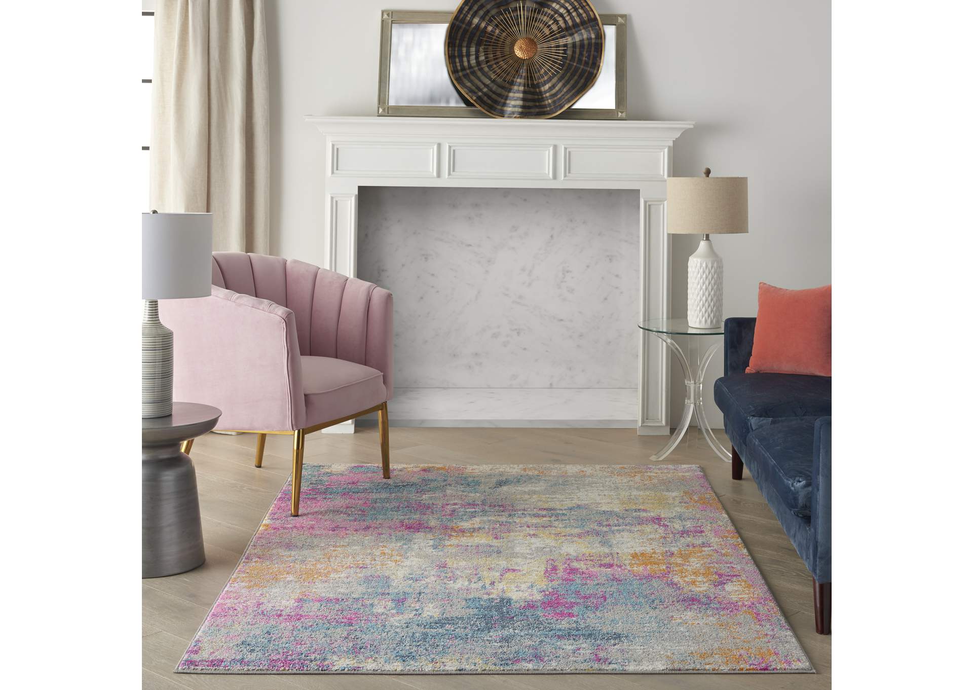 Nourison Passion 5'x7' Ivory Multicolor Area Rug,Nourison
