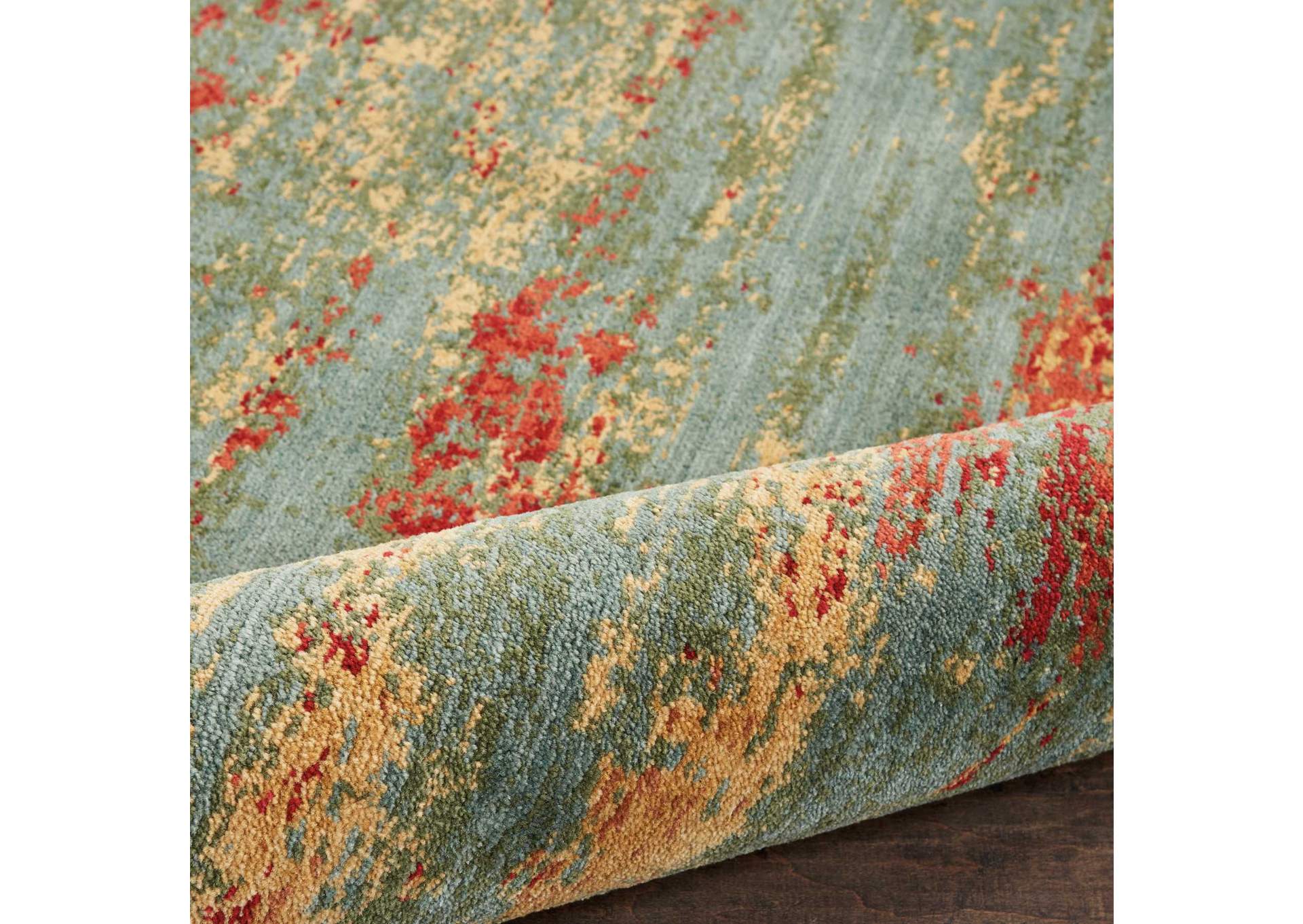 Nourison Somerset 2' X 3' Teal Multicolor Area Rug,Nourison