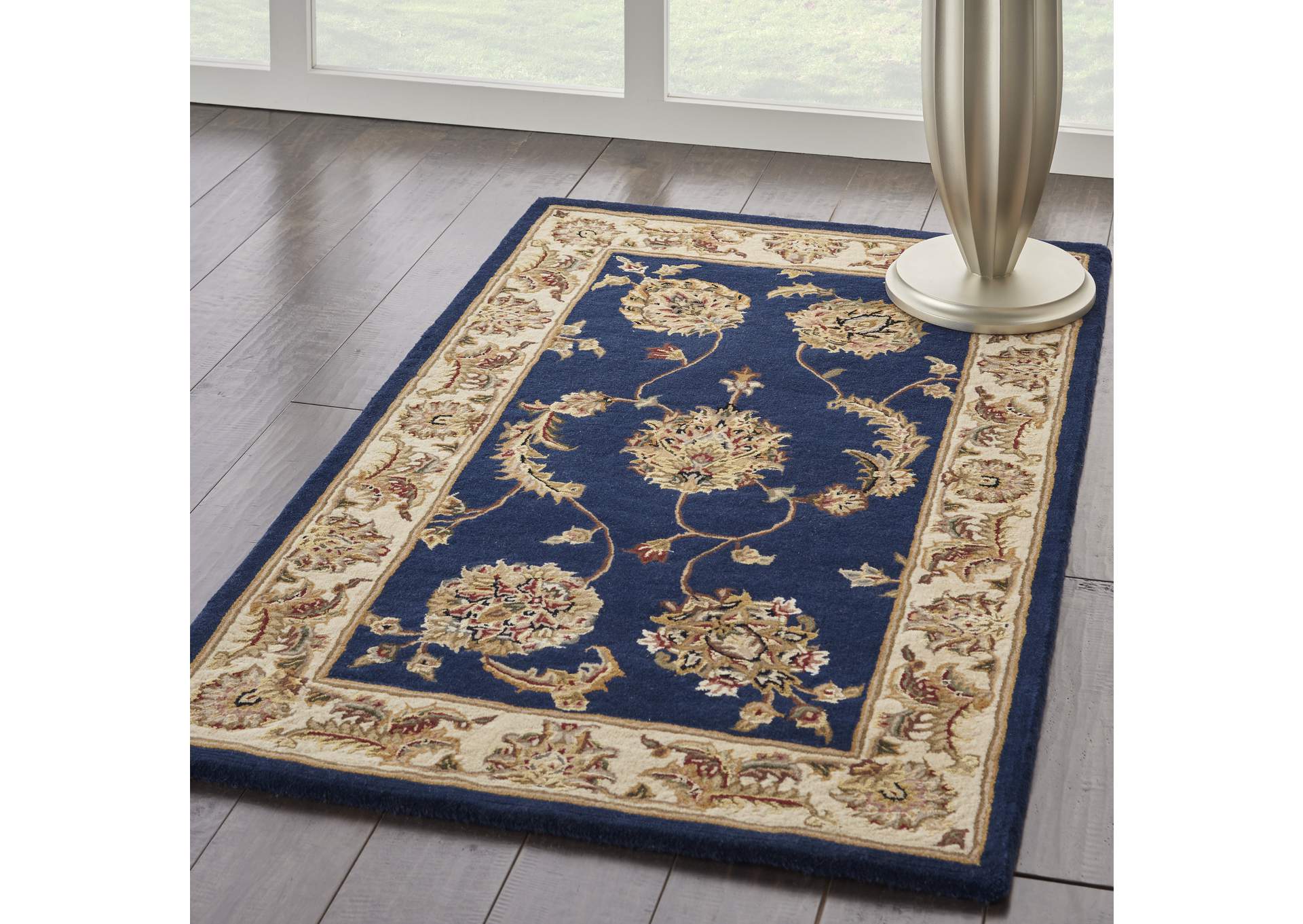Nourison 2000 3' x 4' Accent Size Navy Area Rug,Nourison