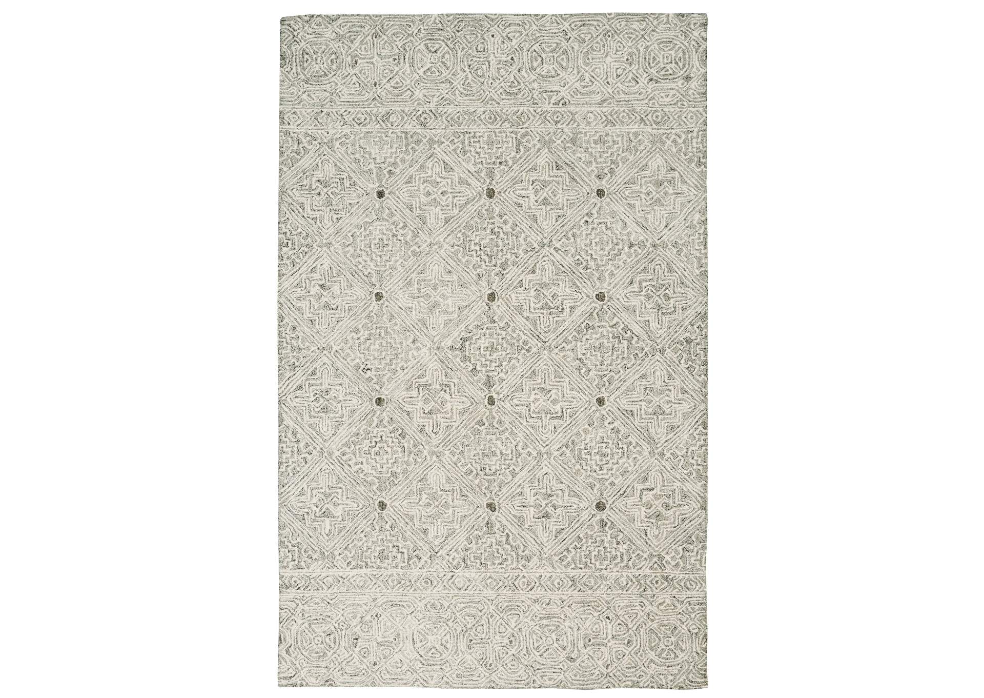 Nourison Azura AZM01 Grey 5'x8' Farmhouse Area Rug,Nourison