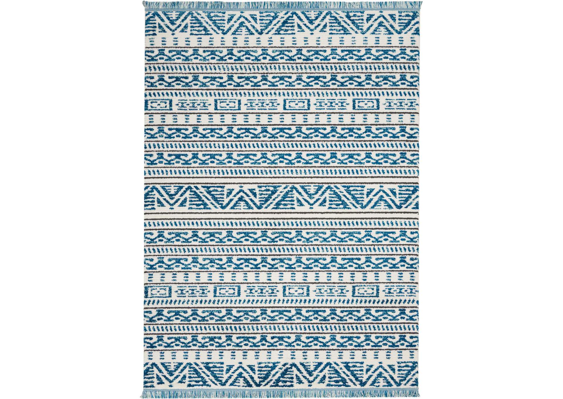 Nourison Kamala DS503 Blue and White 9'x13' Oversized Rug,Nourison