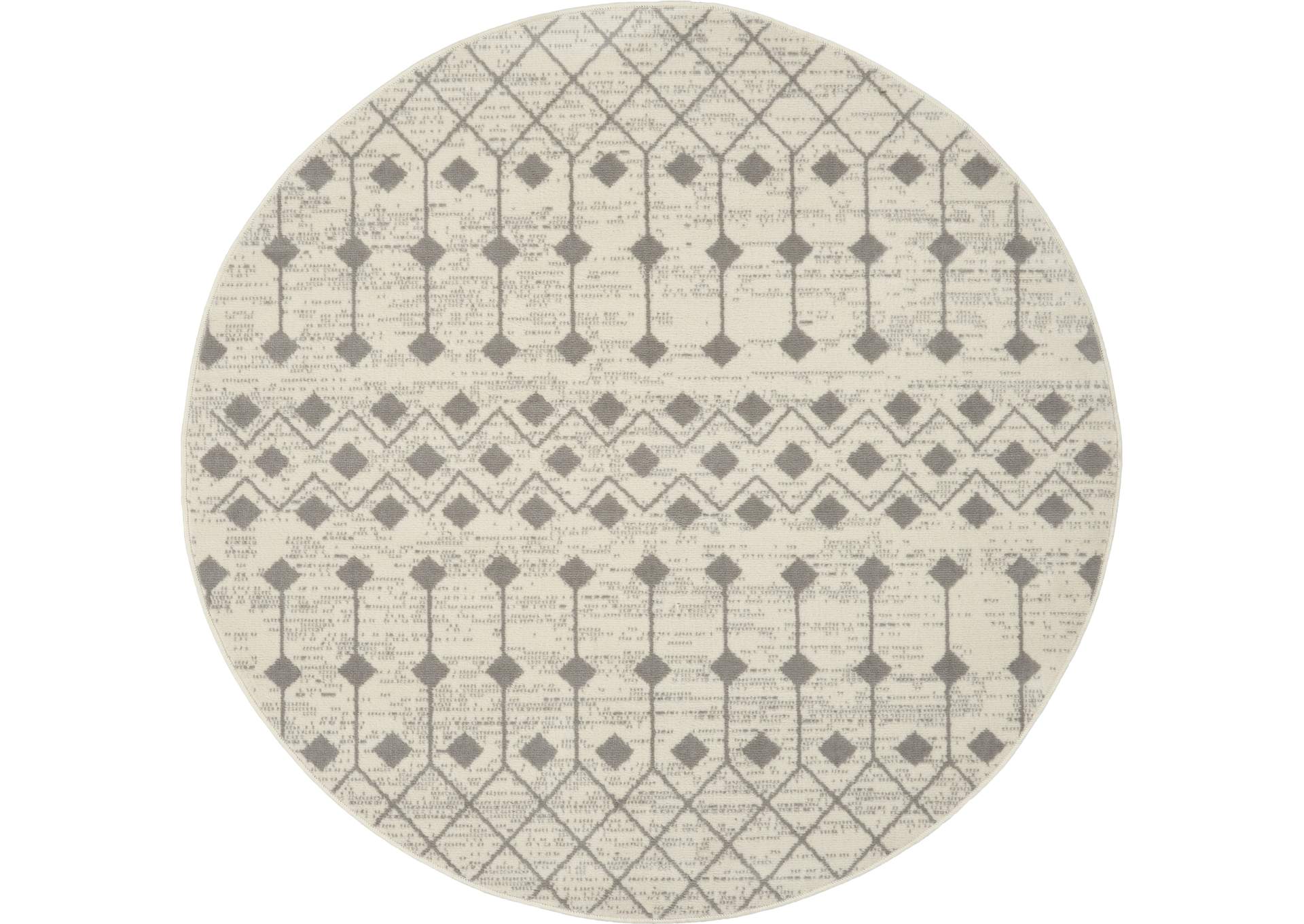 Nourison Grafix 5' Round Ivory Area Rug,Nourison