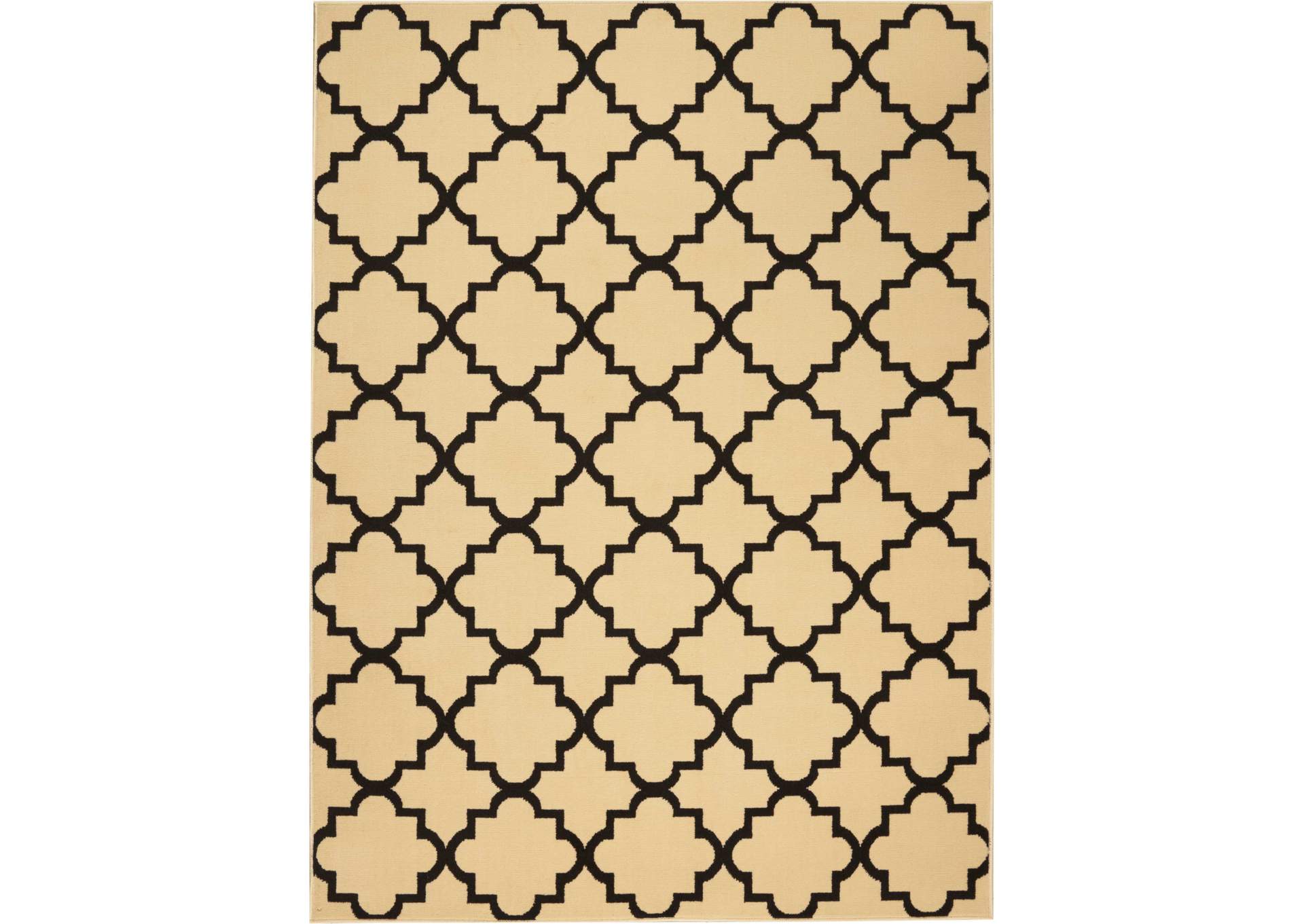 Nourison Grafix GRF08 Black and White 5'x7' Area Rug,Nourison