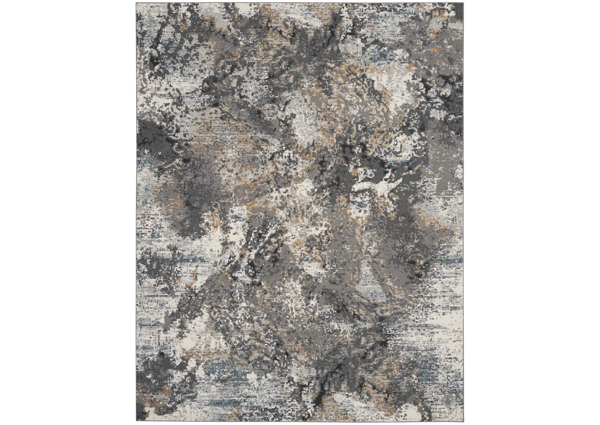 Nourison Tangra 8'x10' Grey Multi Area Rug,Nourison