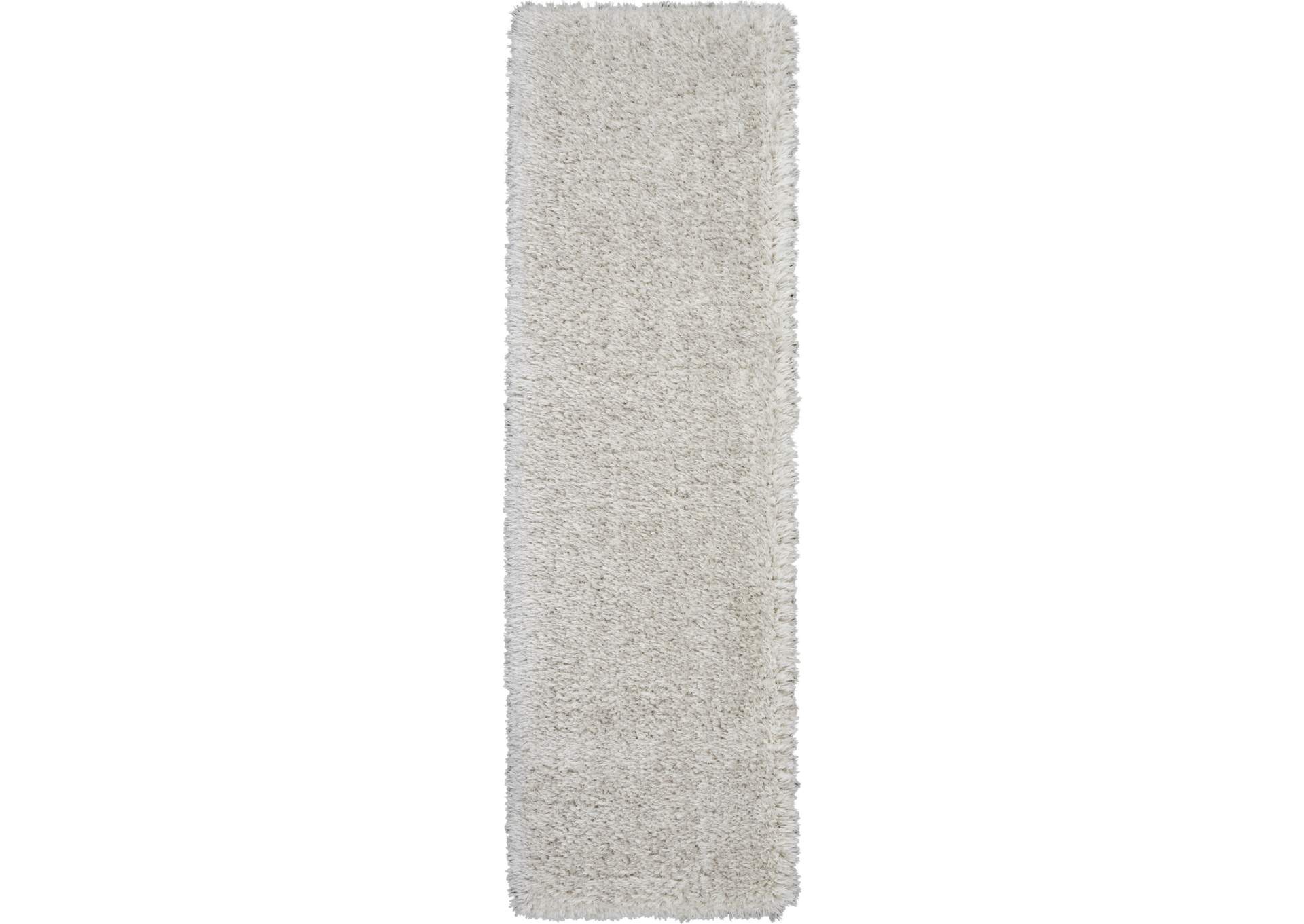 Nourison Luxe Shag LXS01 Grey 8' Runner Hallway Rug,Nourison