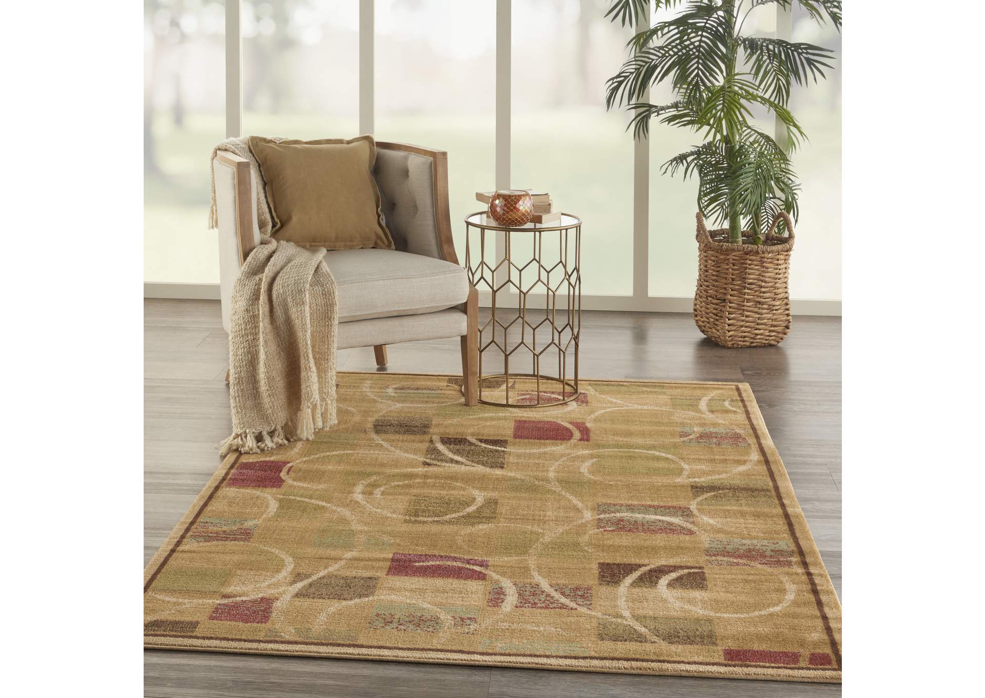 Nourison Expressions XP01 Beige 4'x6' Area Rug,Nourison