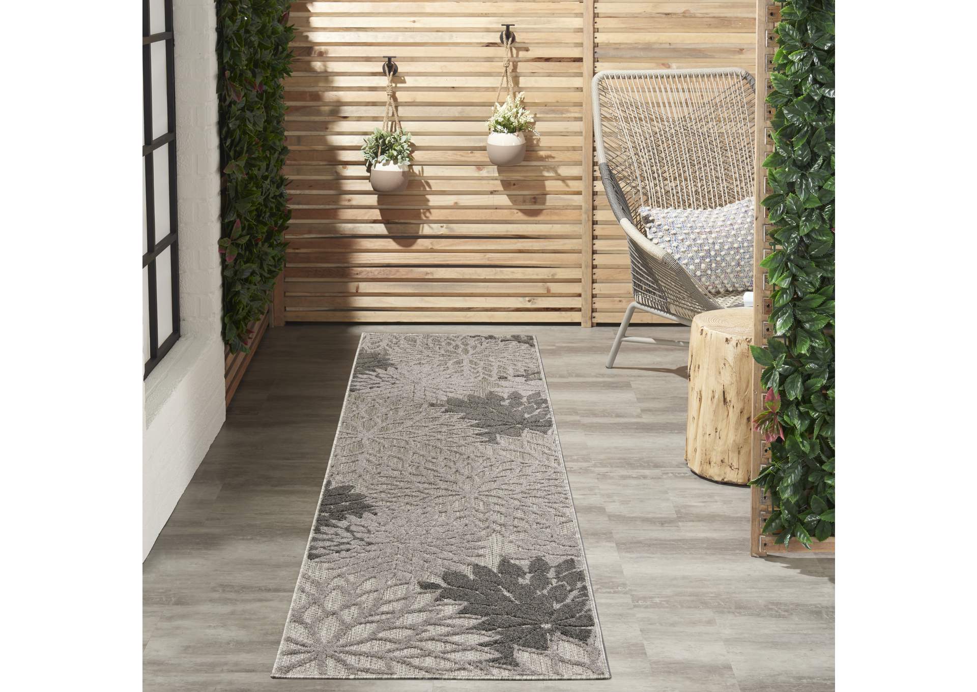 Nourison Aloha 2'x10' Silver Grey Area Rug,Nourison