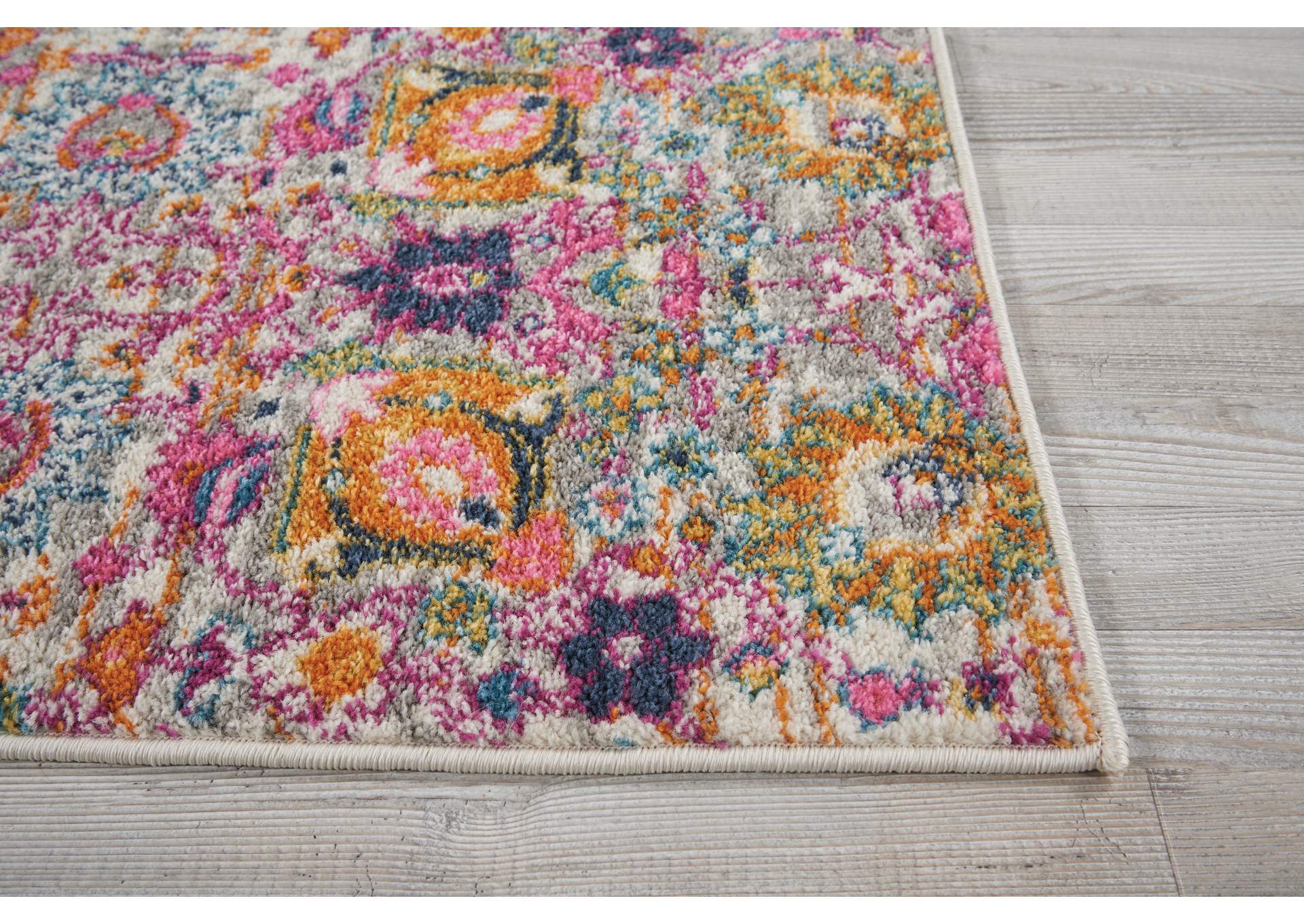 Nourison Passion 2' X 3' Pink and Grey Small Boho Area Rug,Nourison