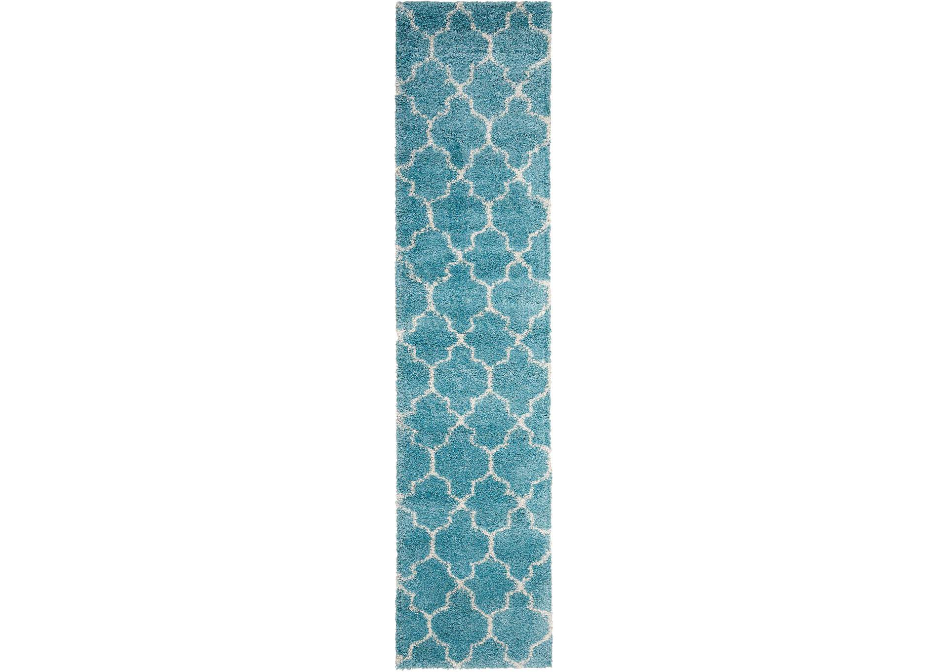Nourison Amore AMOR2 Blue 10' Runner Hallway Rug,Nourison