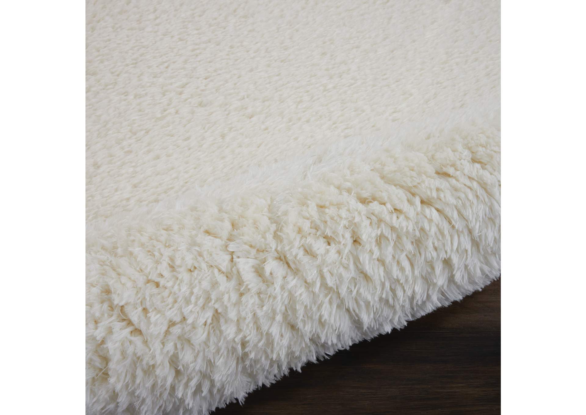 Nourison Luxe Shag LXS01 White 4'x6' Flokati Area Rug,Nourison