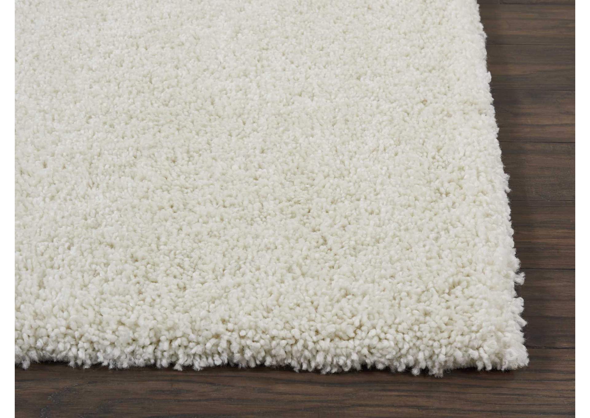 Nourison Malibu Shag MSG01 White 8' Square Large Rug,Nourison
