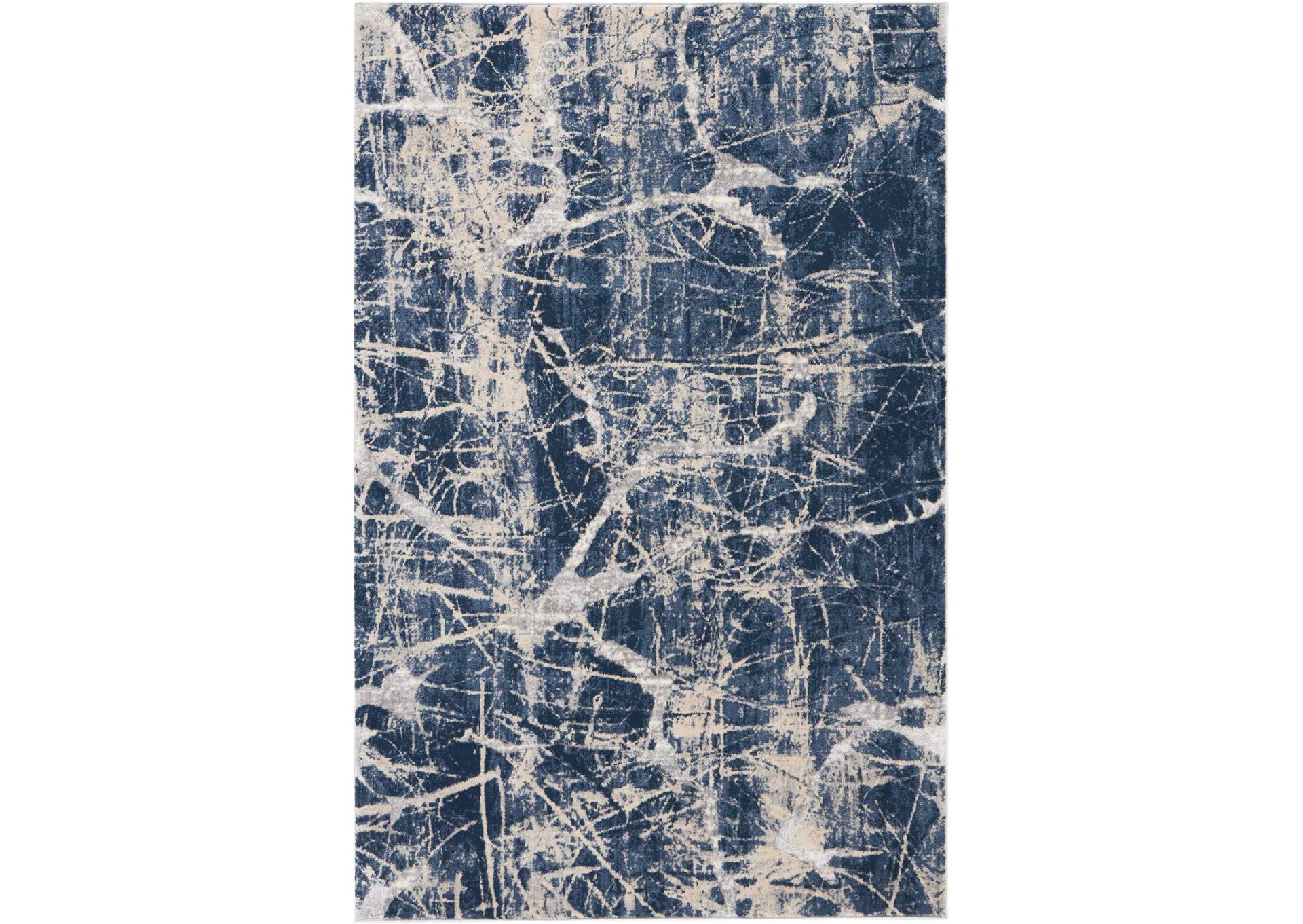 kathy ireland Home Heritage KI356 Beige and Blue 4'x6' Area Rug,Nourison