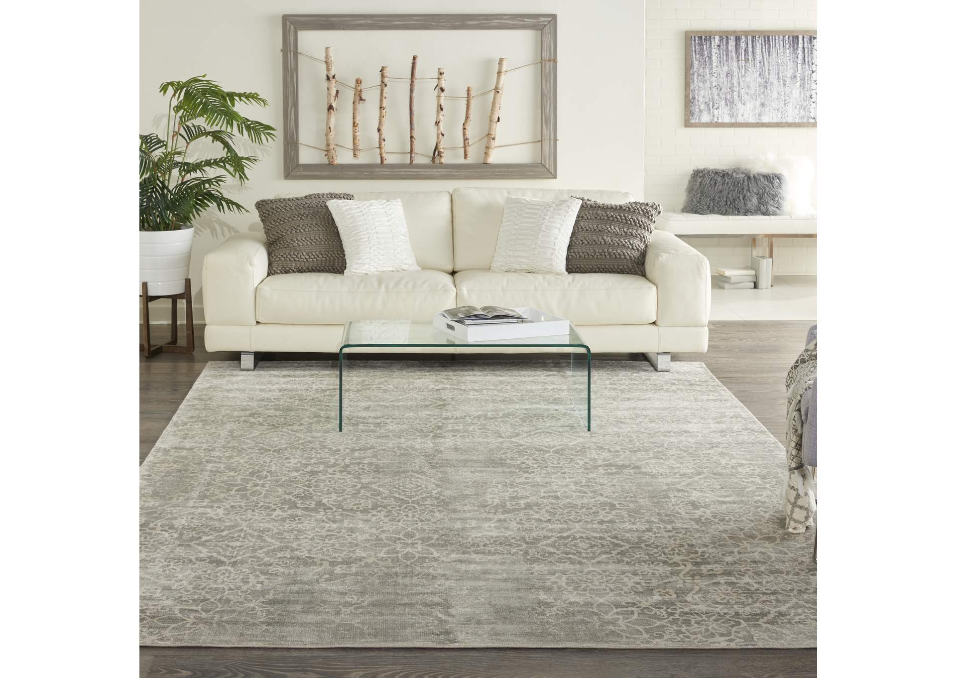 kathy ireland Home Desert Skies DSK03 Grey 9'x12' Oversized Rug,Nourison