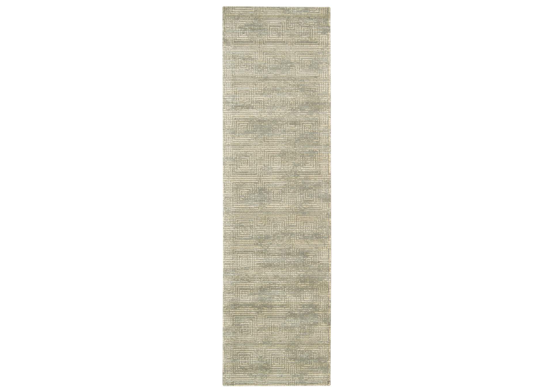 Calvin Klein Home Maya MAY01 Mineral 8' Runner Hallway Rug,Nourison