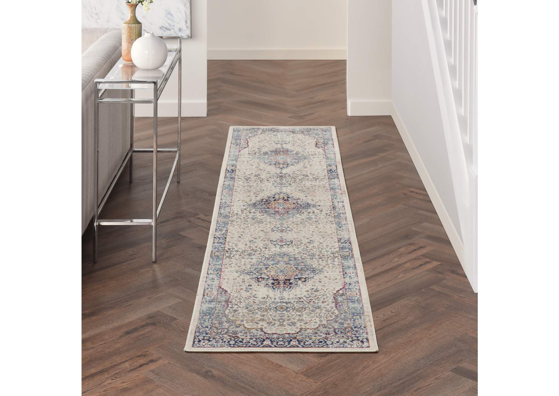 Nourison Vintage Kashan 6' Runner Area Rug,Nourison