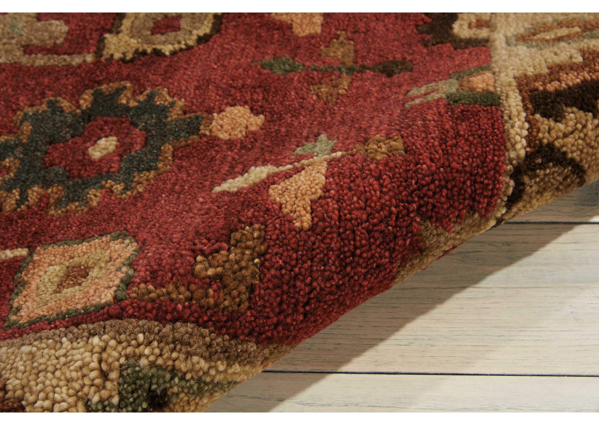 Nourison Tahoe TA08 Red 8' Runner Hallway Rug,Nourison