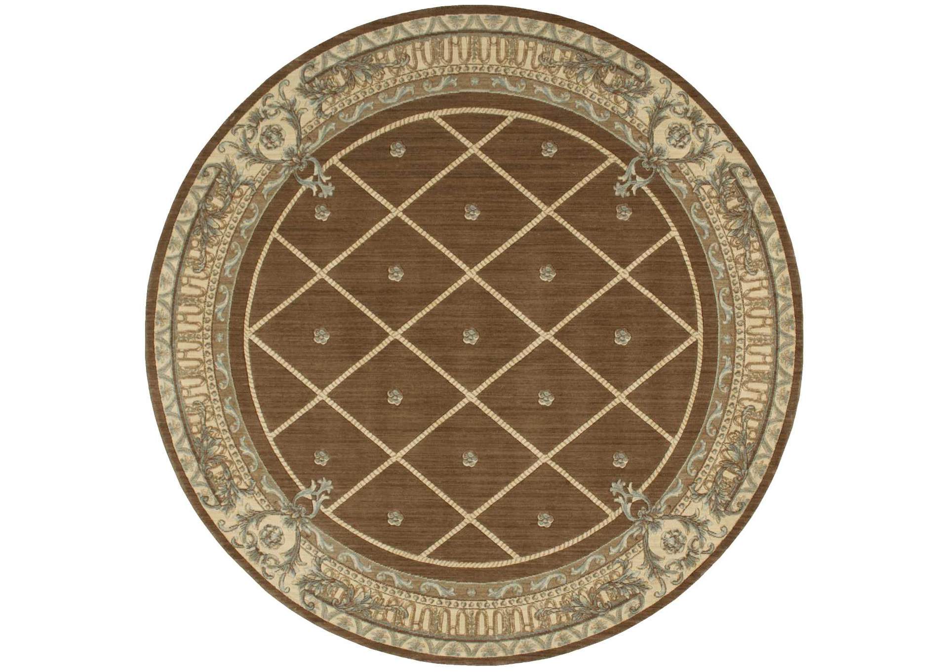 Nourison Ashton House AS03 Beige 8' Round Rug,Nourison