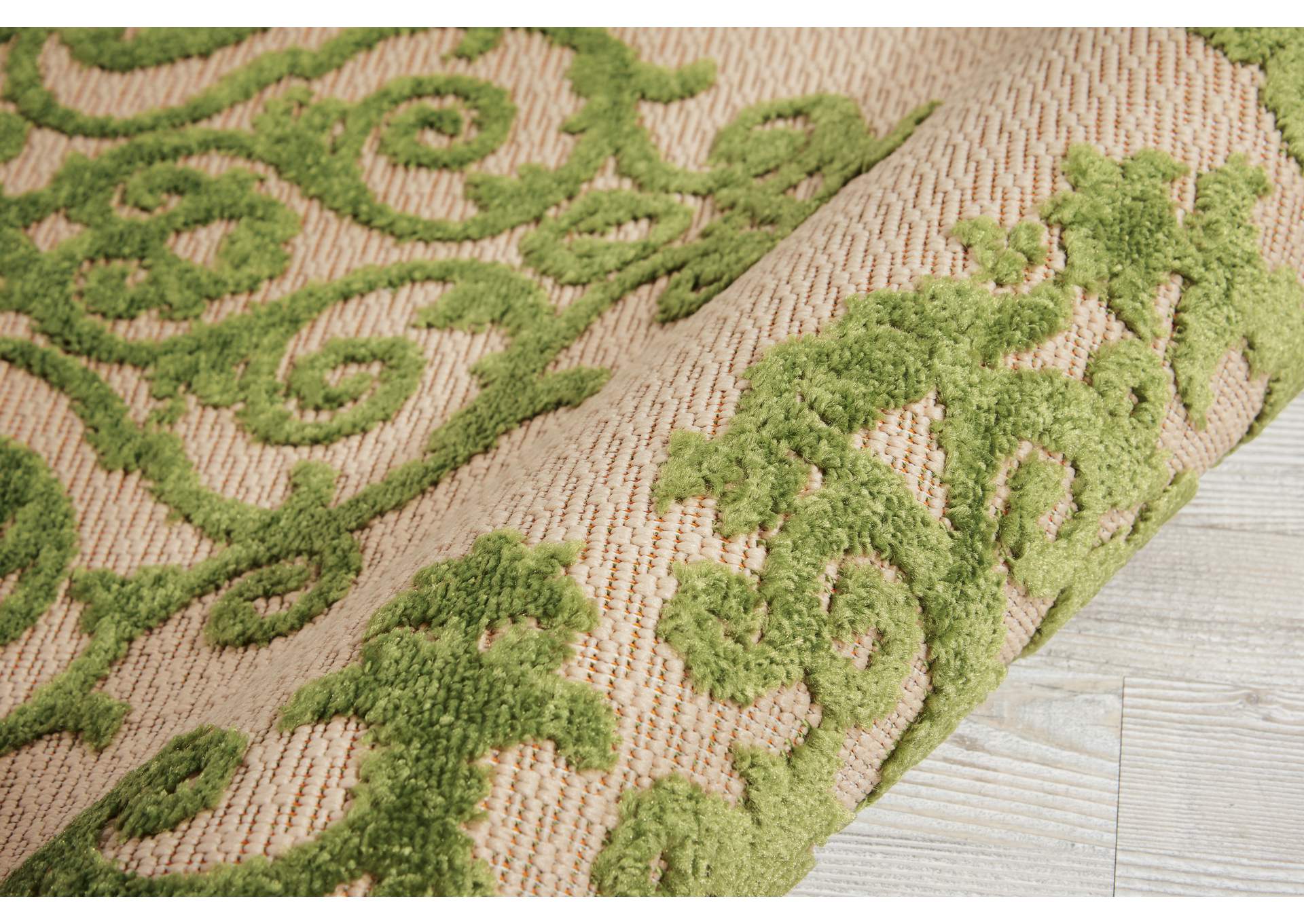 Nourison Aloha ALH12 Green 3'x4' Indoor-outdoor Area Rug,Nourison