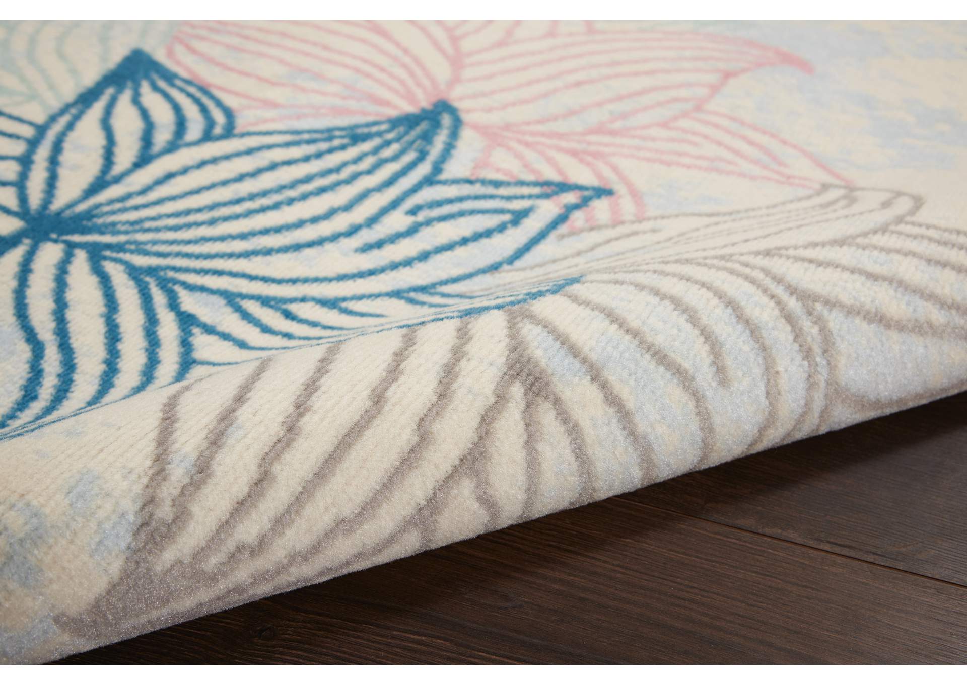 Nourison Jubilant JUB08 White Multicolor 5'x7' Beach Area Rug,Nourison