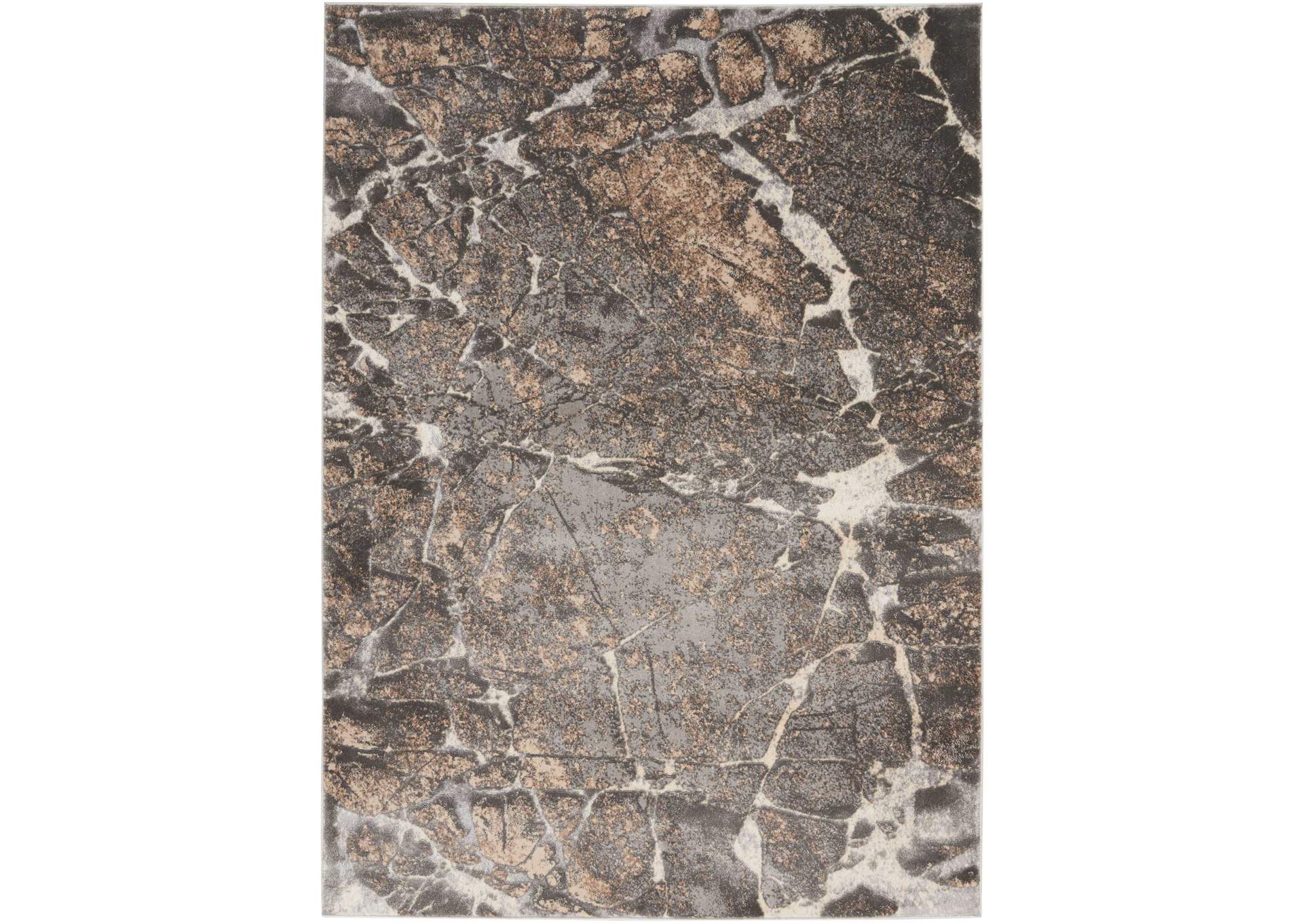 kathy ireland Home Heritage KI351 Grey 5'x7' Area Rug,Nourison
