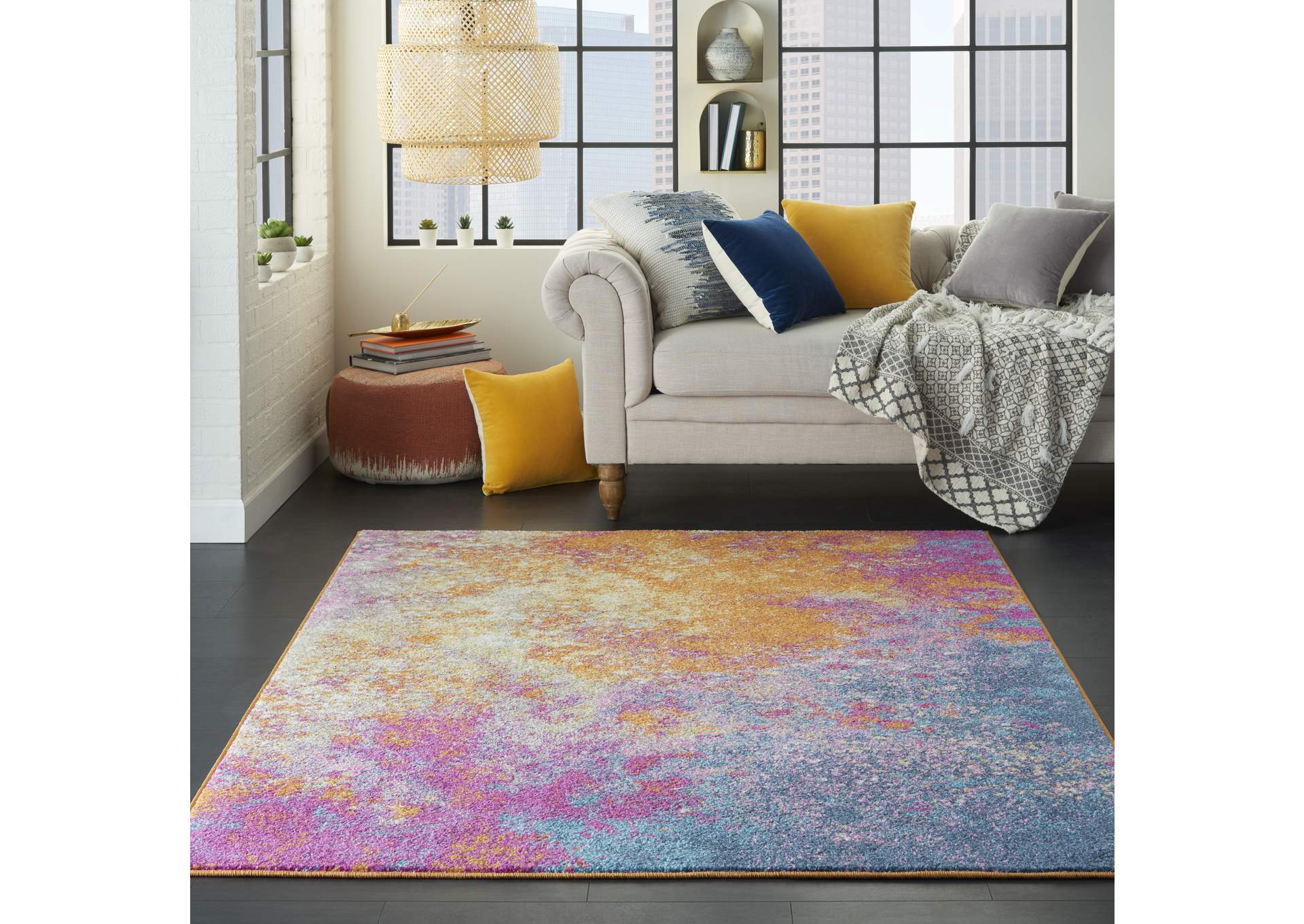 Nourison Passion PSN10 Multicolor 5'x7' Colorful Area Rug,Nourison