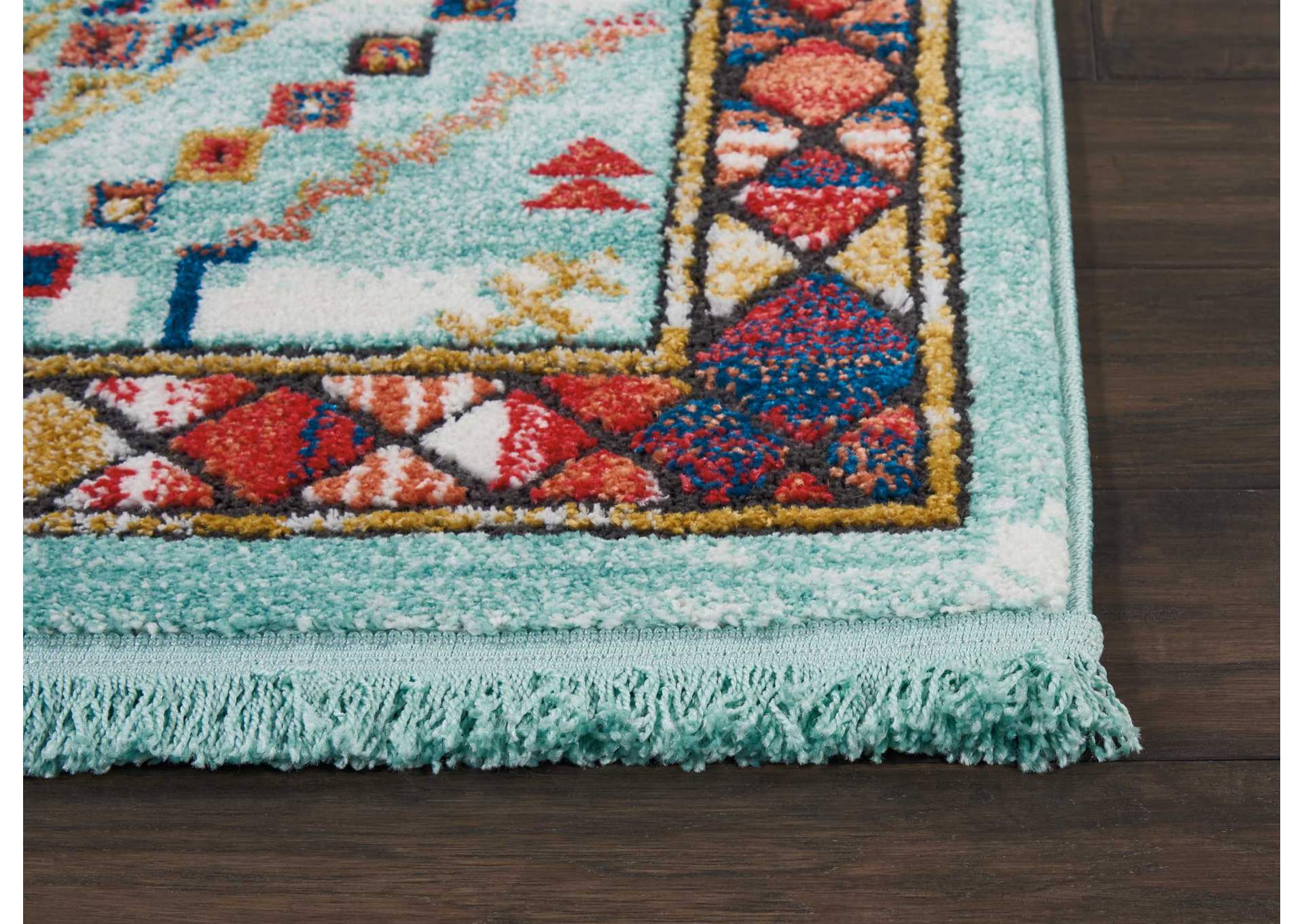 Nourison South Western NAV02 Blue Multicolor 4'x6' Area Rug,Nourison