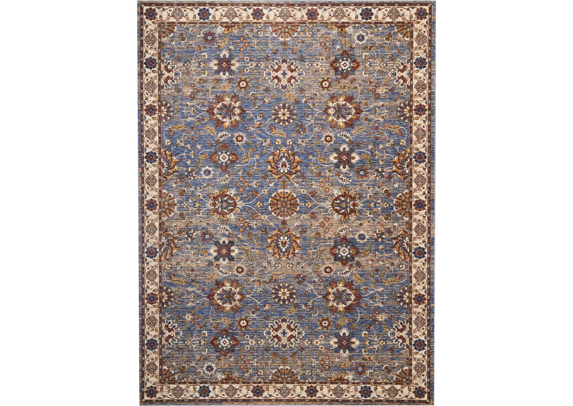 Nourison Lagos LAG04 Light Blue Multicolor 8'x12' Oversized Low-pile Rug,Nourison