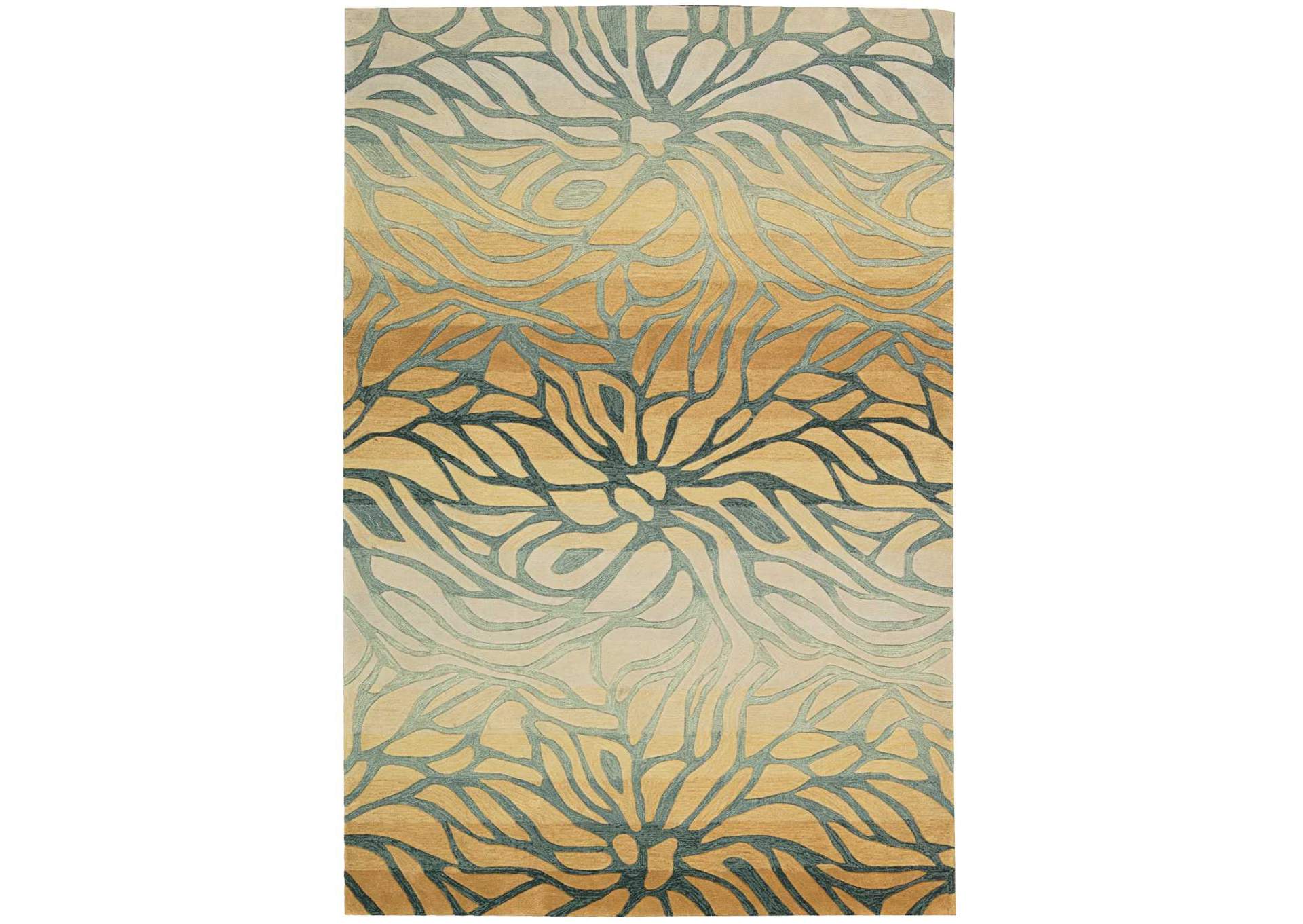 Nourison Contour CON25 Green 4'x6' Area Rug,Nourison