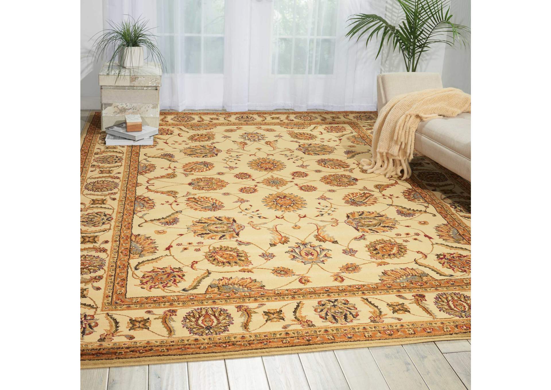 Nourison Paramount PAR09 Beige 5'x7' Area Rug,Nourison
