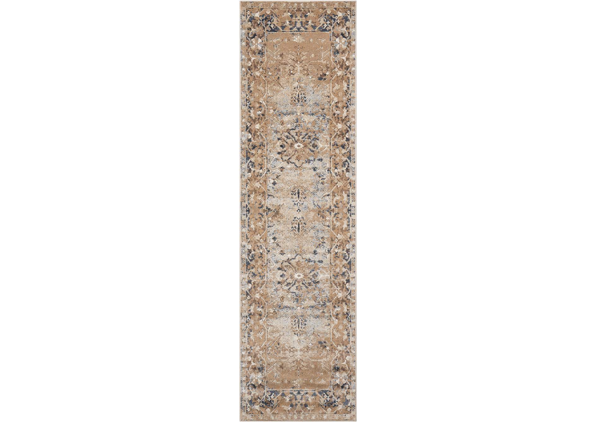 kathy ireland Home Malta MAI05 Beige 8' Runner Hallway Rug,Nourison