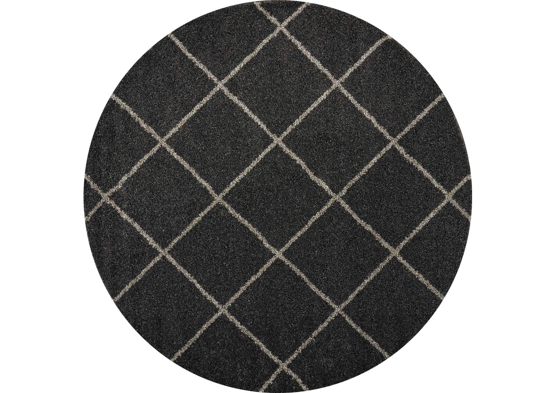 Nourison Brisbane BRI03 Black 8' Round Rug,Nourison