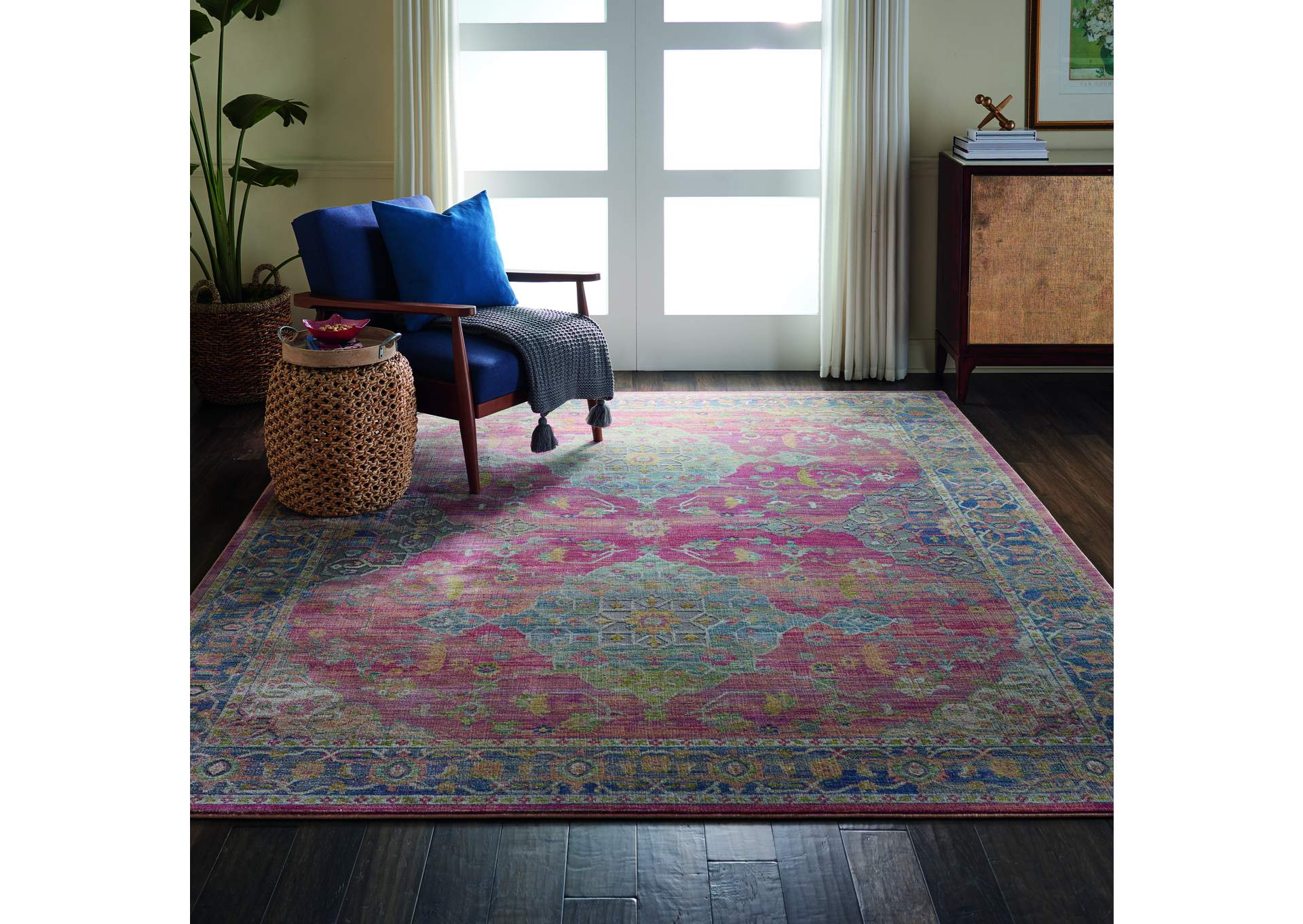 Nourison Ankara Global ANR01 Multicolor 8'x10' Large Low-pile Rug,Nourison