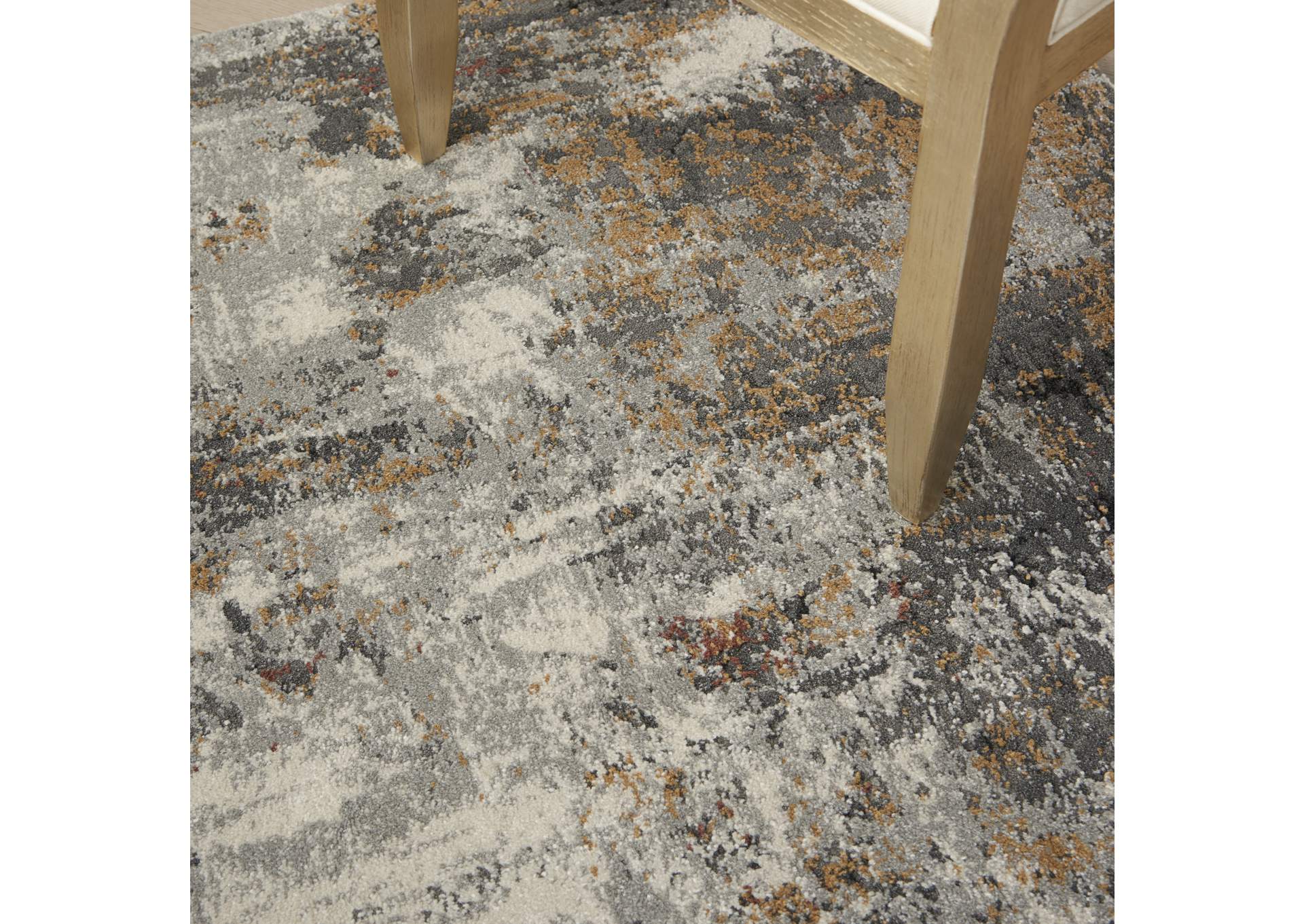 Nourison Tangra 5'x7' Grey Multi Area Rug,Nourison