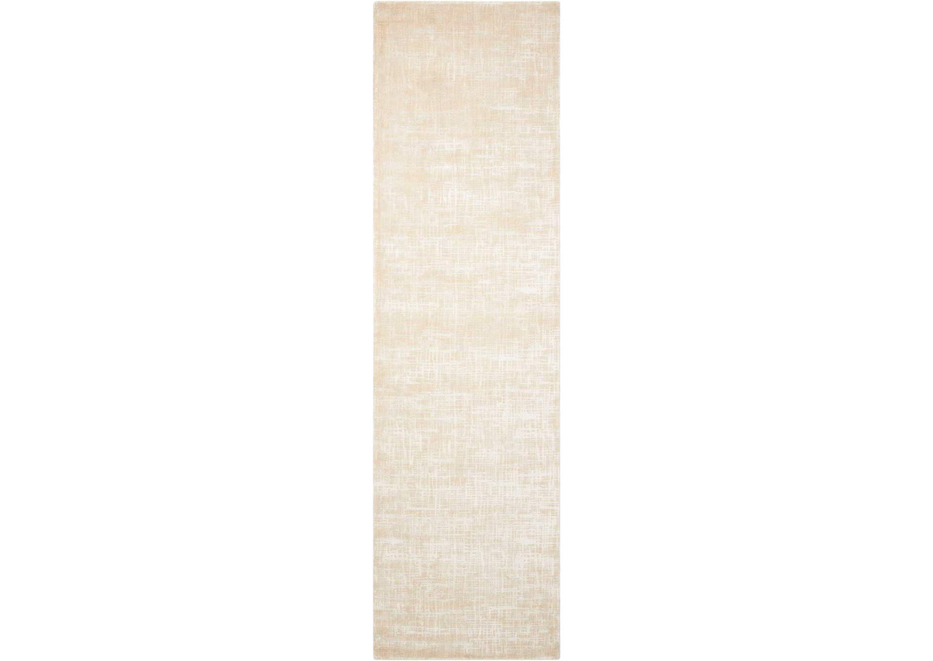 Nourison Starlight STA02 White 8' Runner Hallway Rug,Nourison
