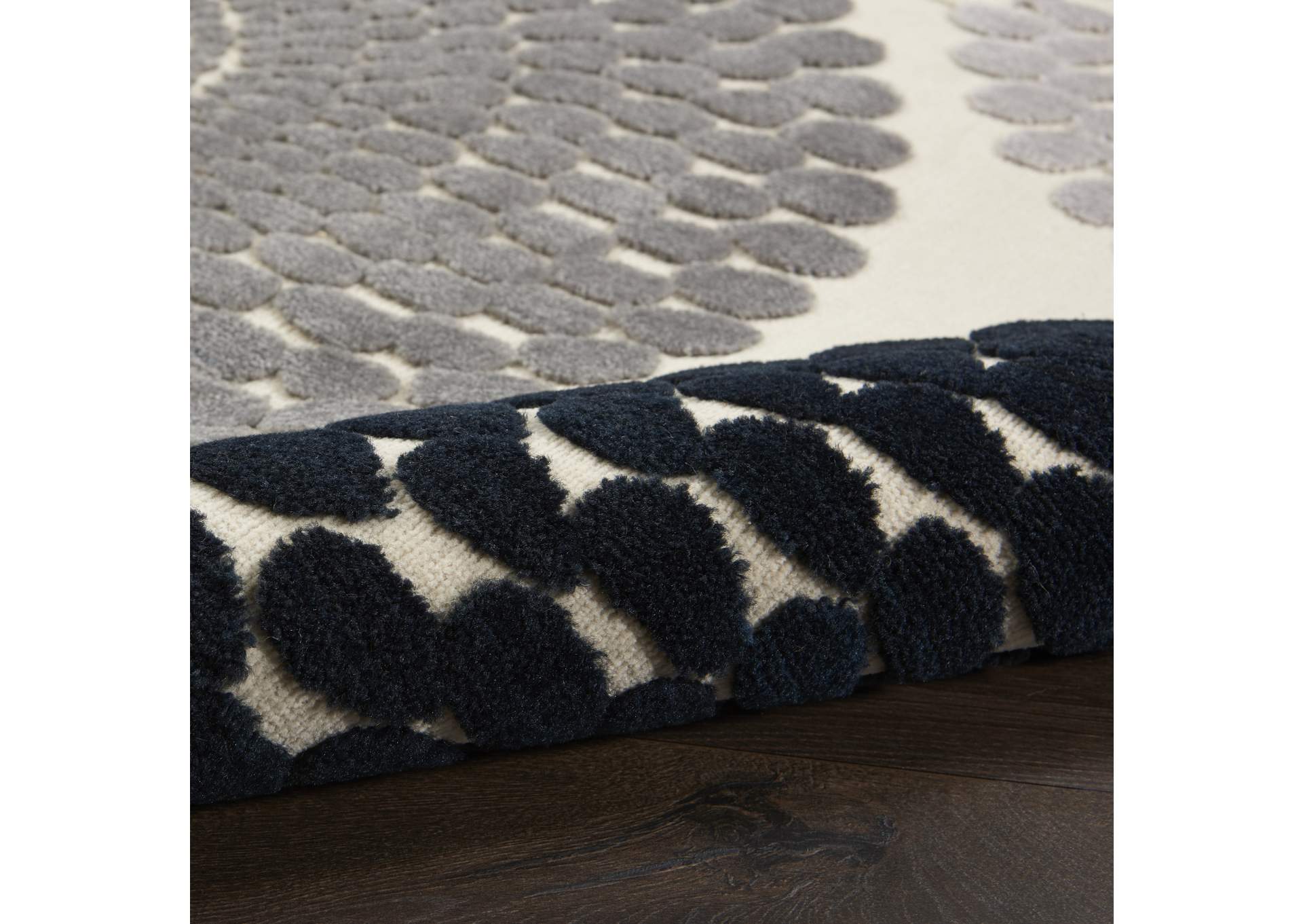 Nourison Graphic Illusions GIL04 Grey 5'x8' Area Rug,Nourison