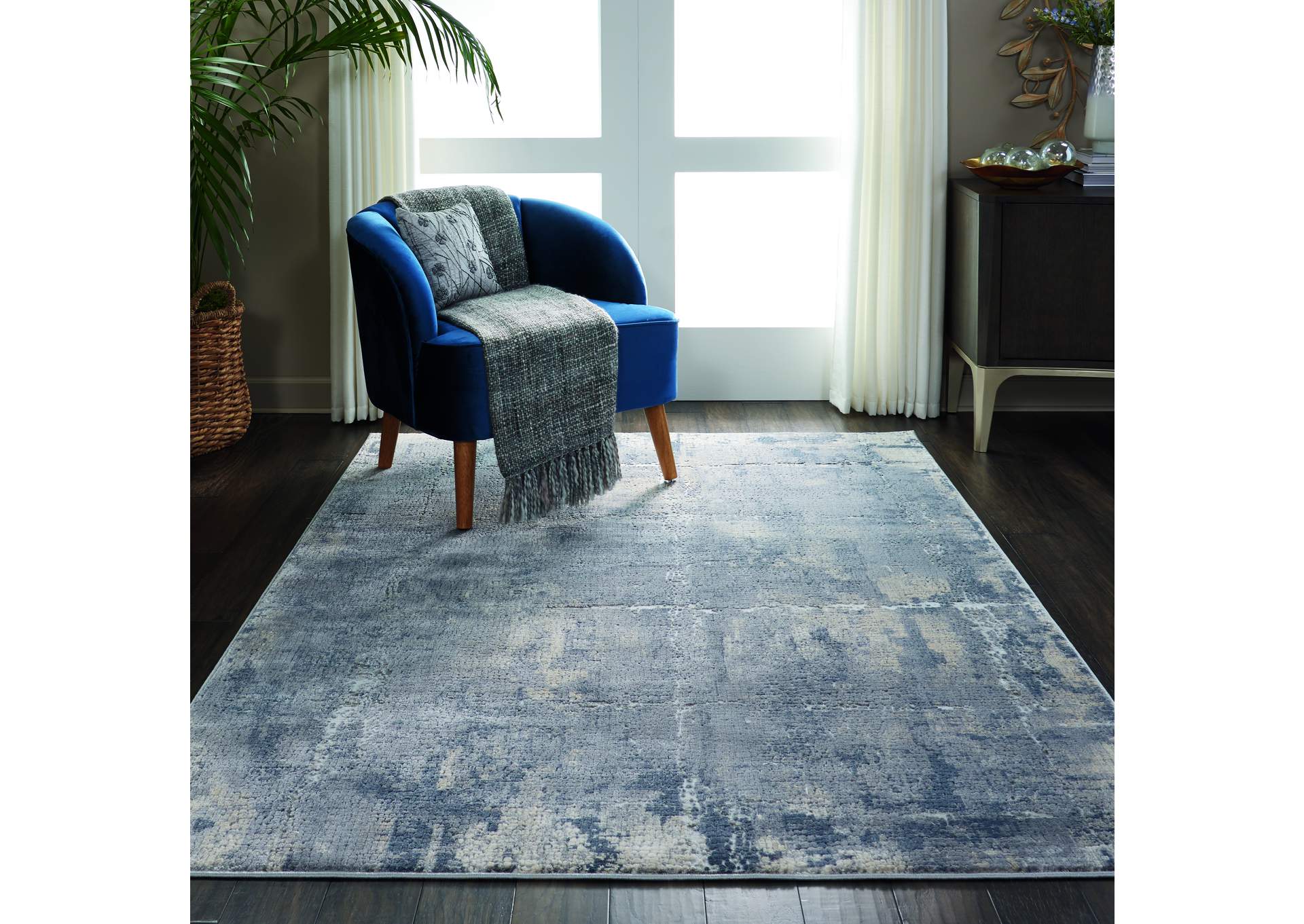 Nourison Rustic Textures RUS06 Grey and Beige 5'x7' Rustic Area Rug,Nourison