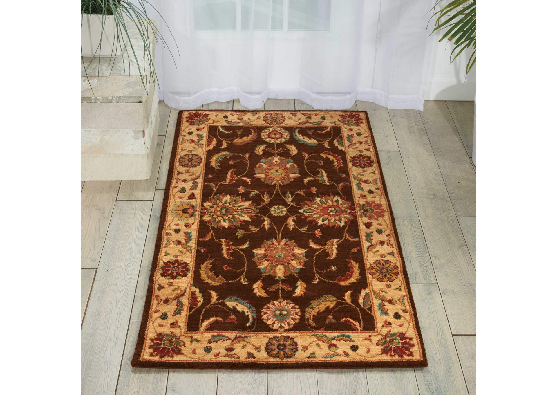 Nourison Living Treasures LI04 Brown 4'x6' Area Rug,Nourison