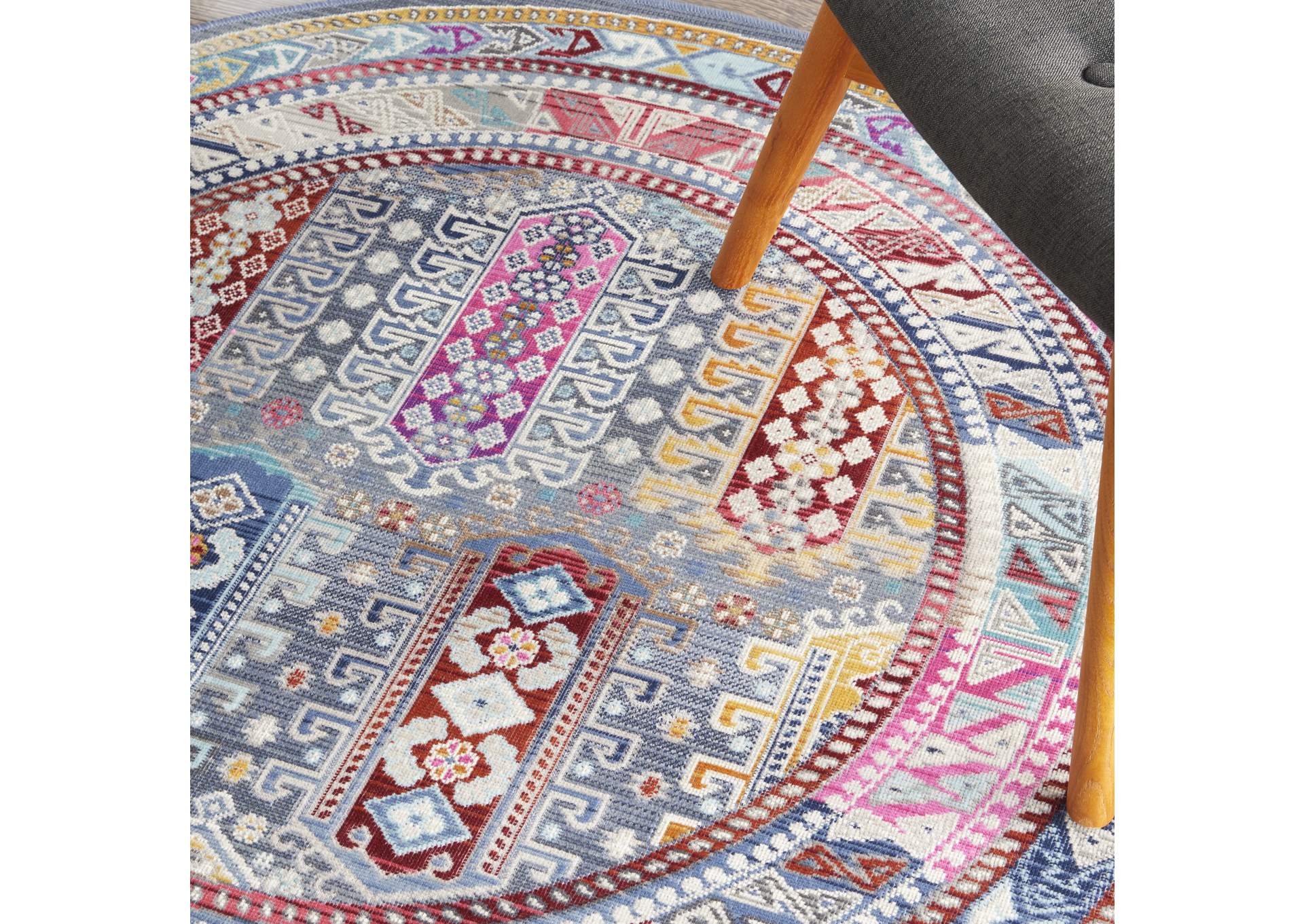 Nourison Vintage Kashan 4' Round Area Rug,Nourison