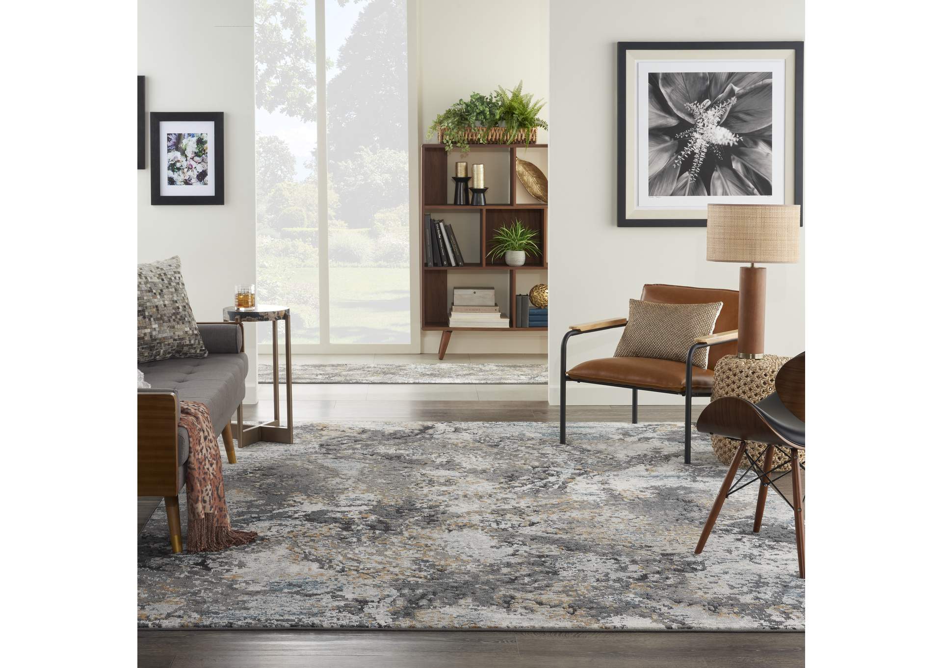 Nourison Tangra 9'x12' Grey Multi Area Rug,Nourison