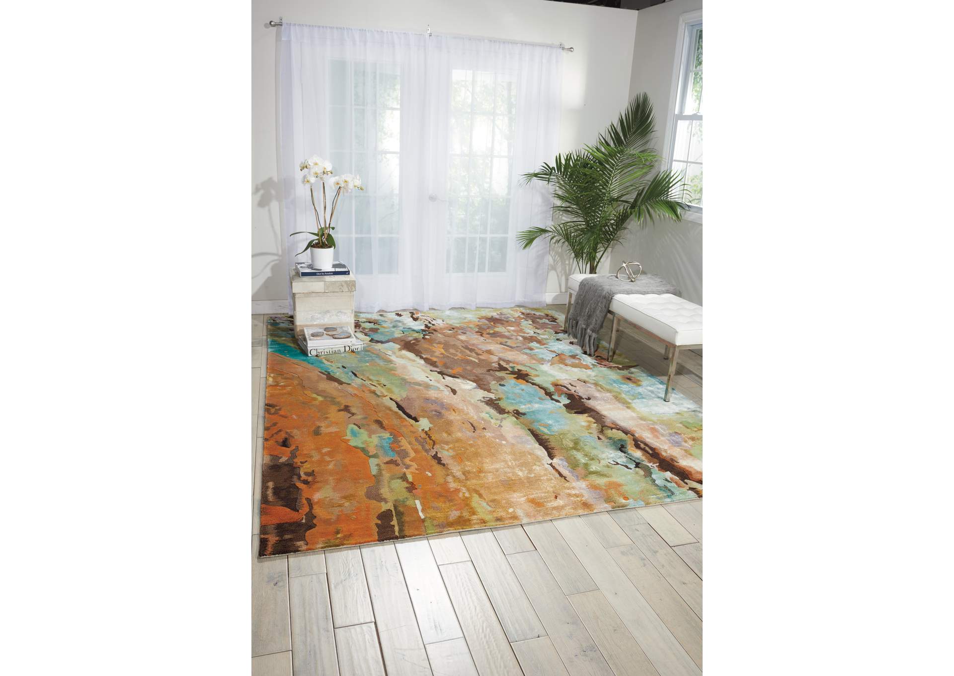 Nourison Prismatic 9'x12' Multicolor Abstract Area Rug,Nourison