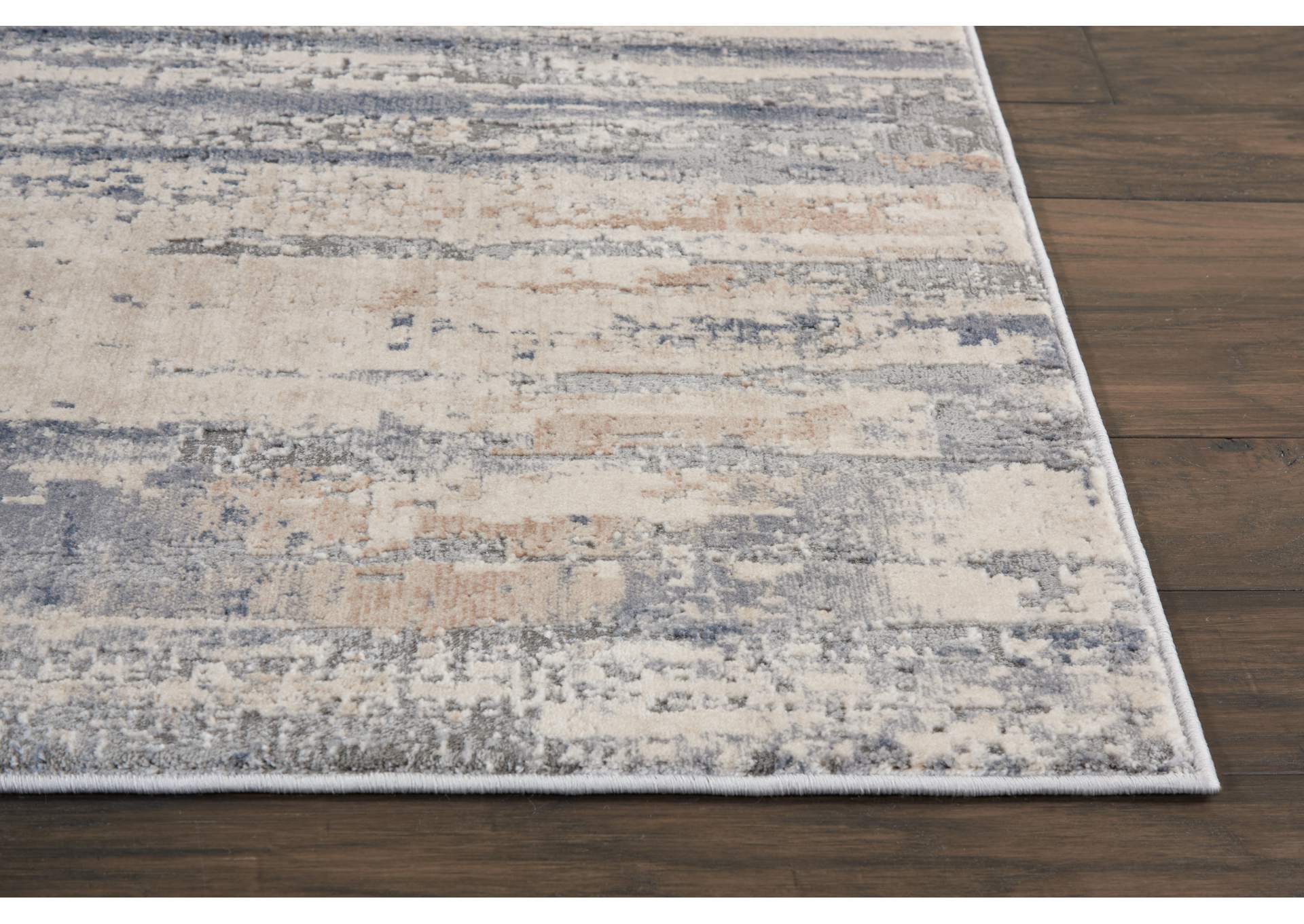 Nourison Rustic Textures RUS04 Beige and Grey 5'x7' Rustic Area Rug,Nourison