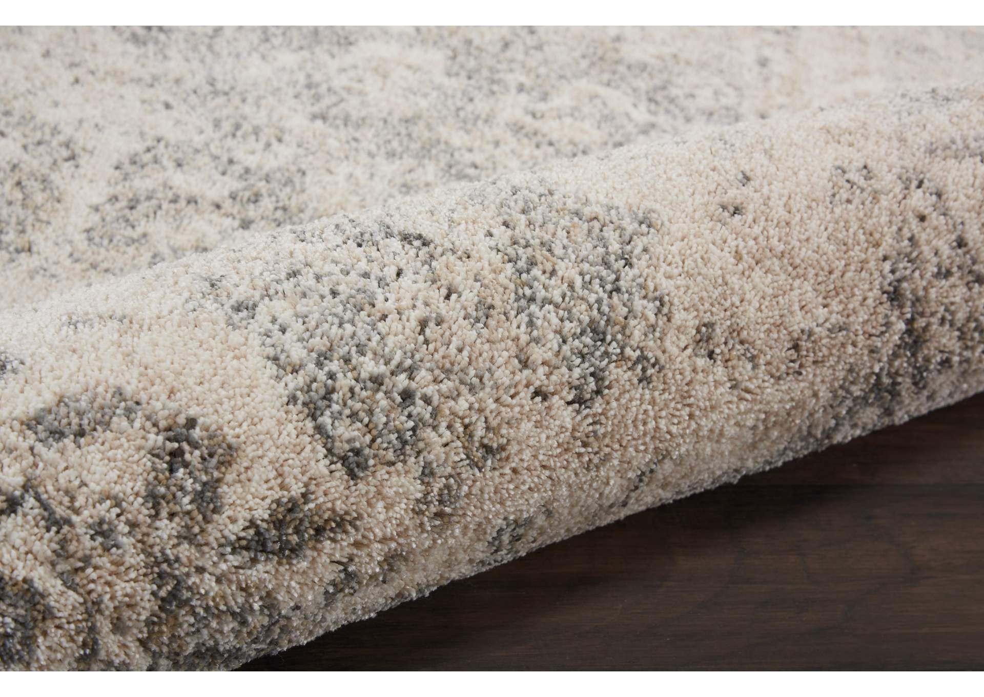 Nourison Fusion FSS11 Grey 4'x6' Farmhouse Area Rug,Nourison